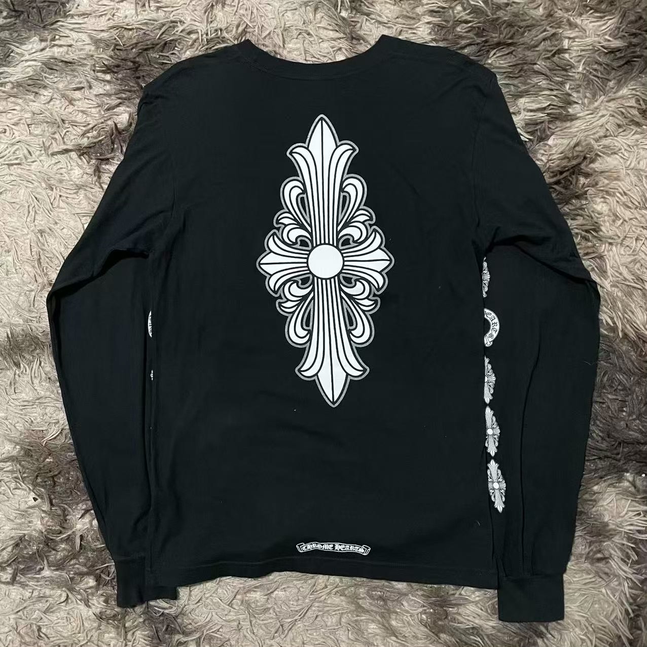 Chrome Hearts Black Cross Long Sleeve Top — front