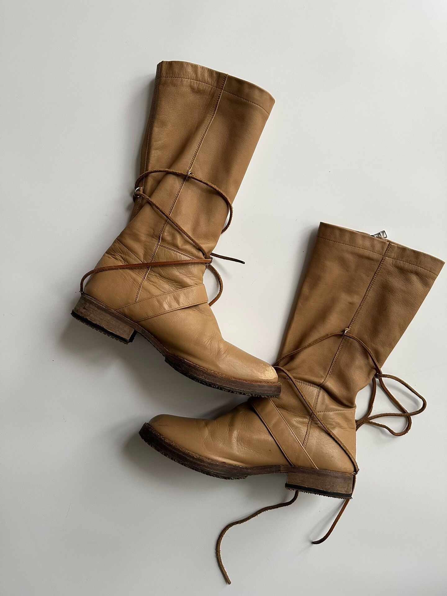 Undercover 05AW Art&Craft Leather Boots — front