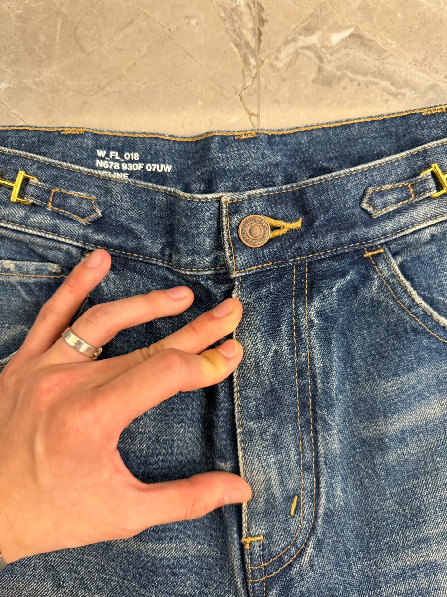 Celine Hedi Slimane Flared Jeans — label