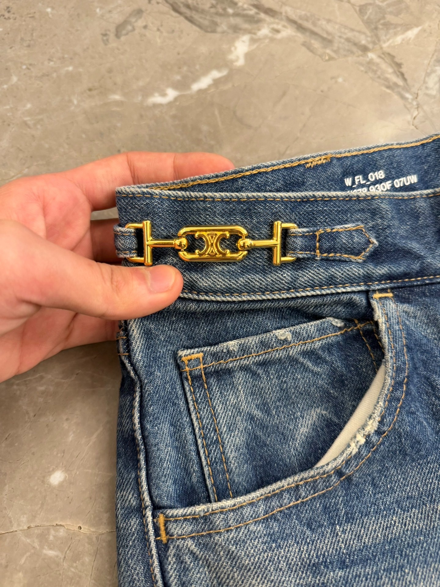 Celine Hedi Slimane Flared Jeans — detail