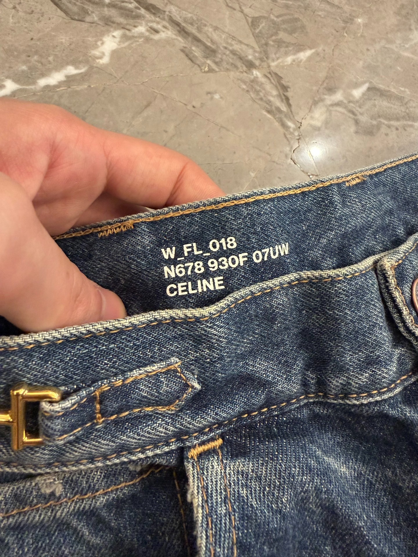 Celine Hedi Slimane Flared Jeans — back