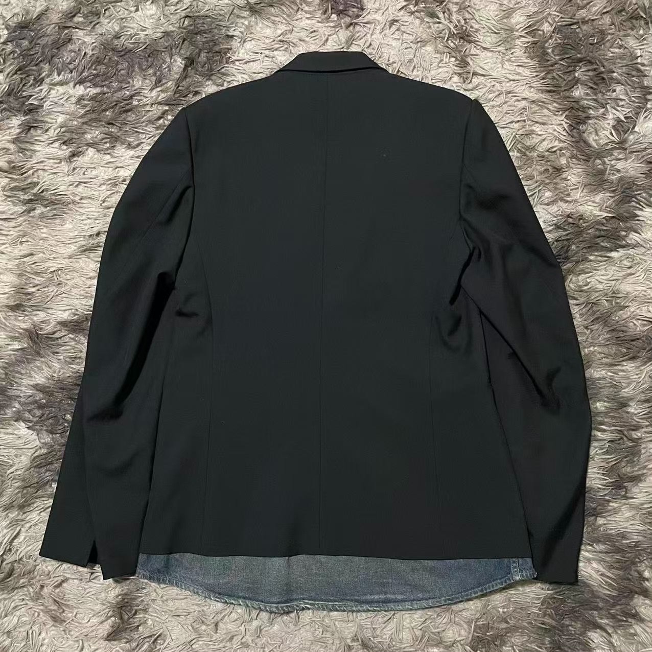Balenciaga Denim Spliced Blazer — front