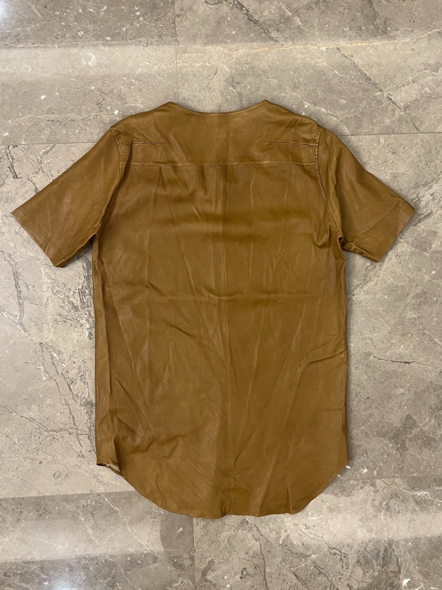 Dior Homme Lambskin Short-Sleeve Top — front