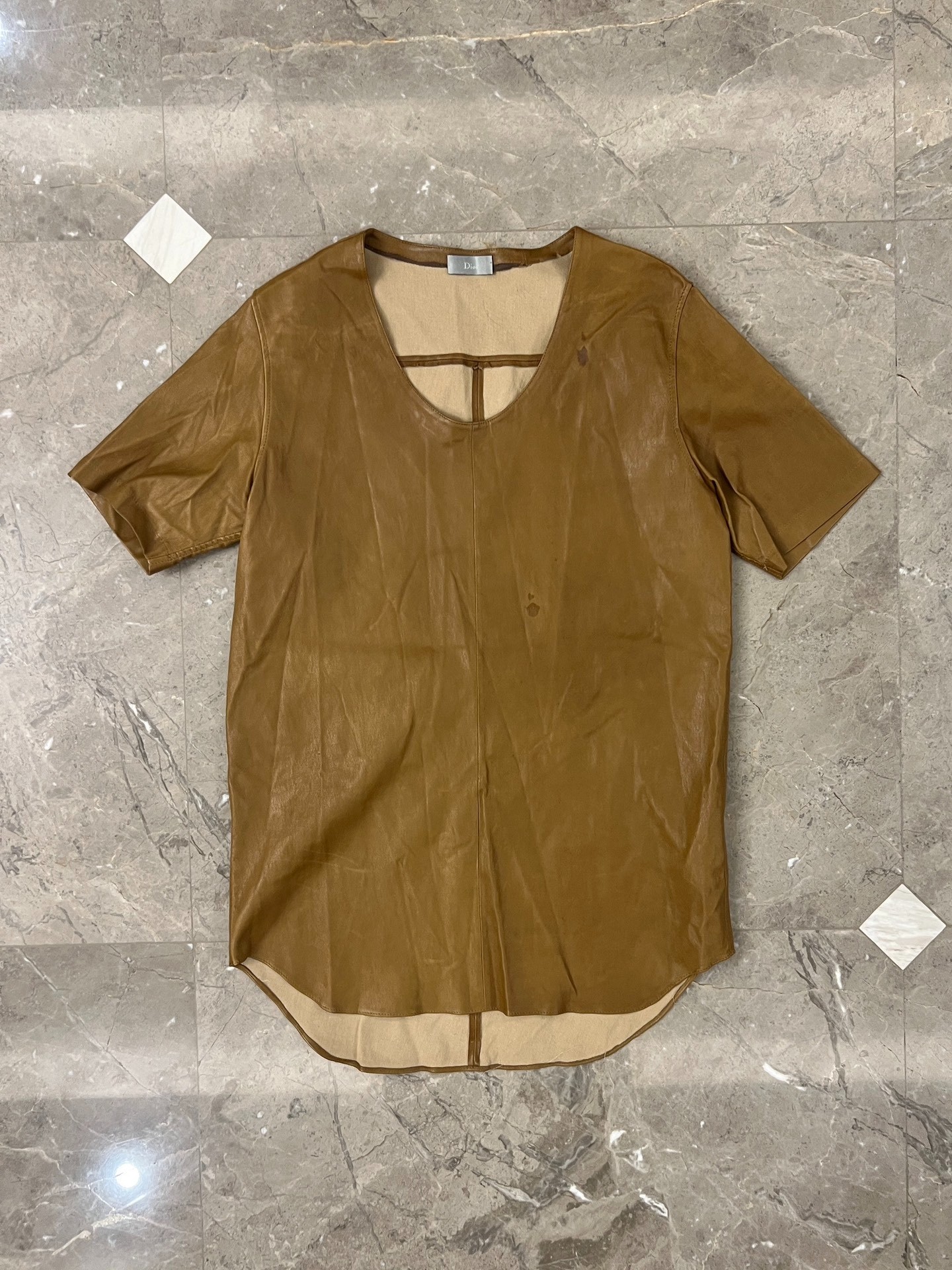 Dior Homme Lambskin Short-Sleeve Top