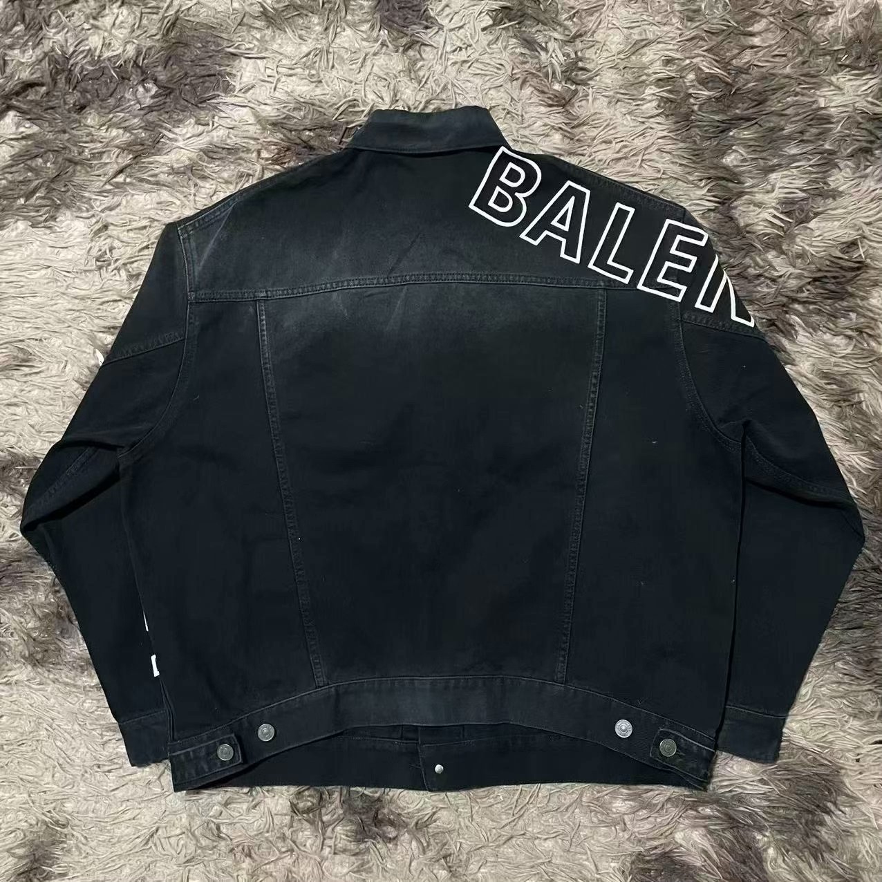 Balenciaga Oversized Logo Denim Jacket — front
