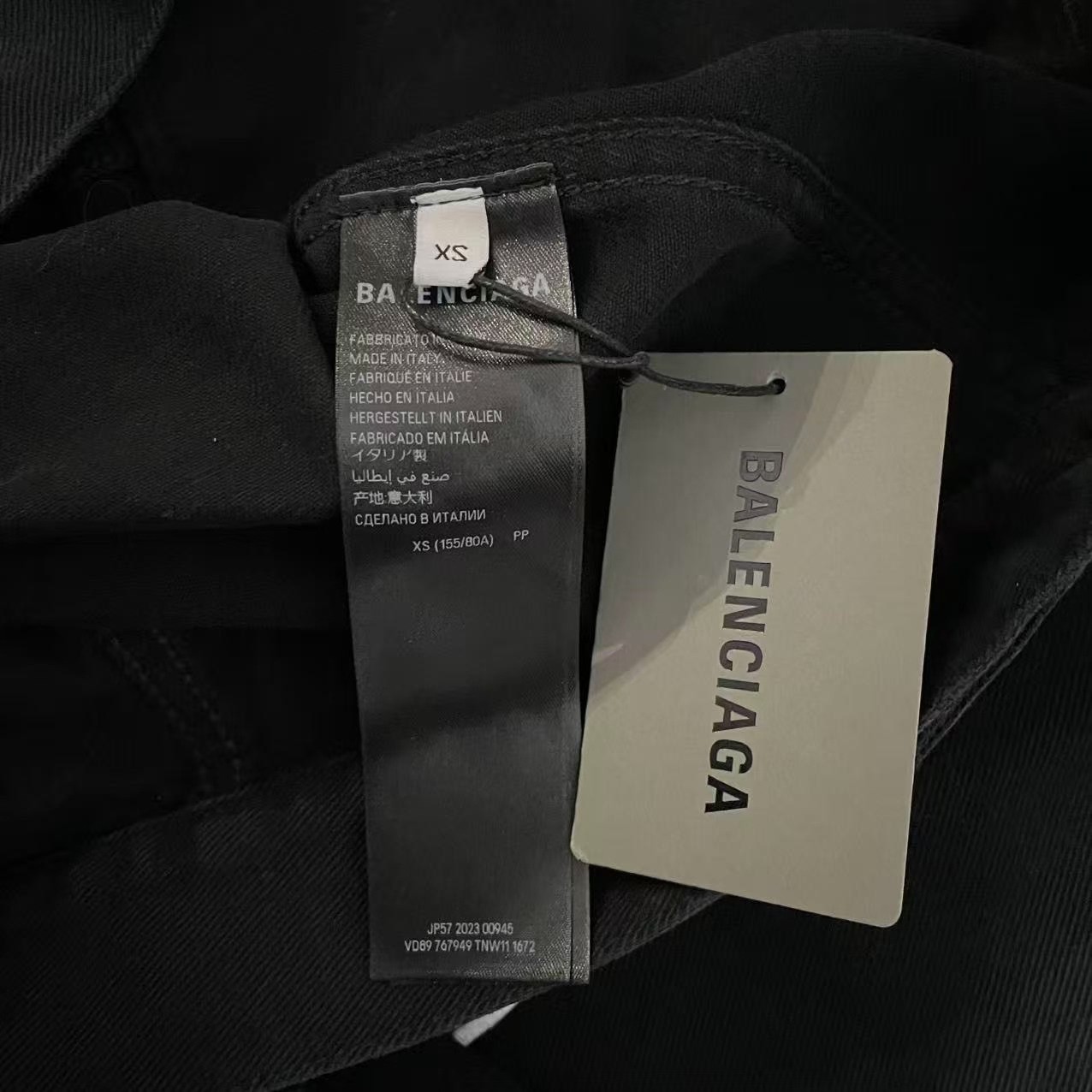 Balenciaga Oversized Logo Denim Jacket — back