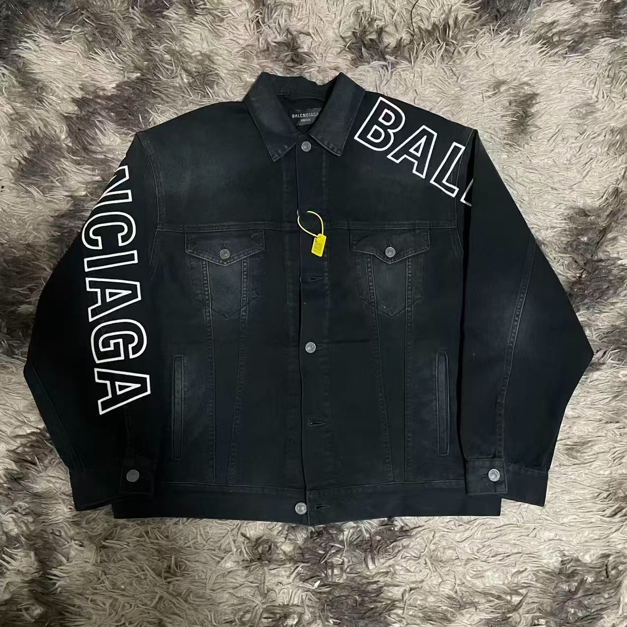 Balenciaga Oversized Logo Denim Jacket
