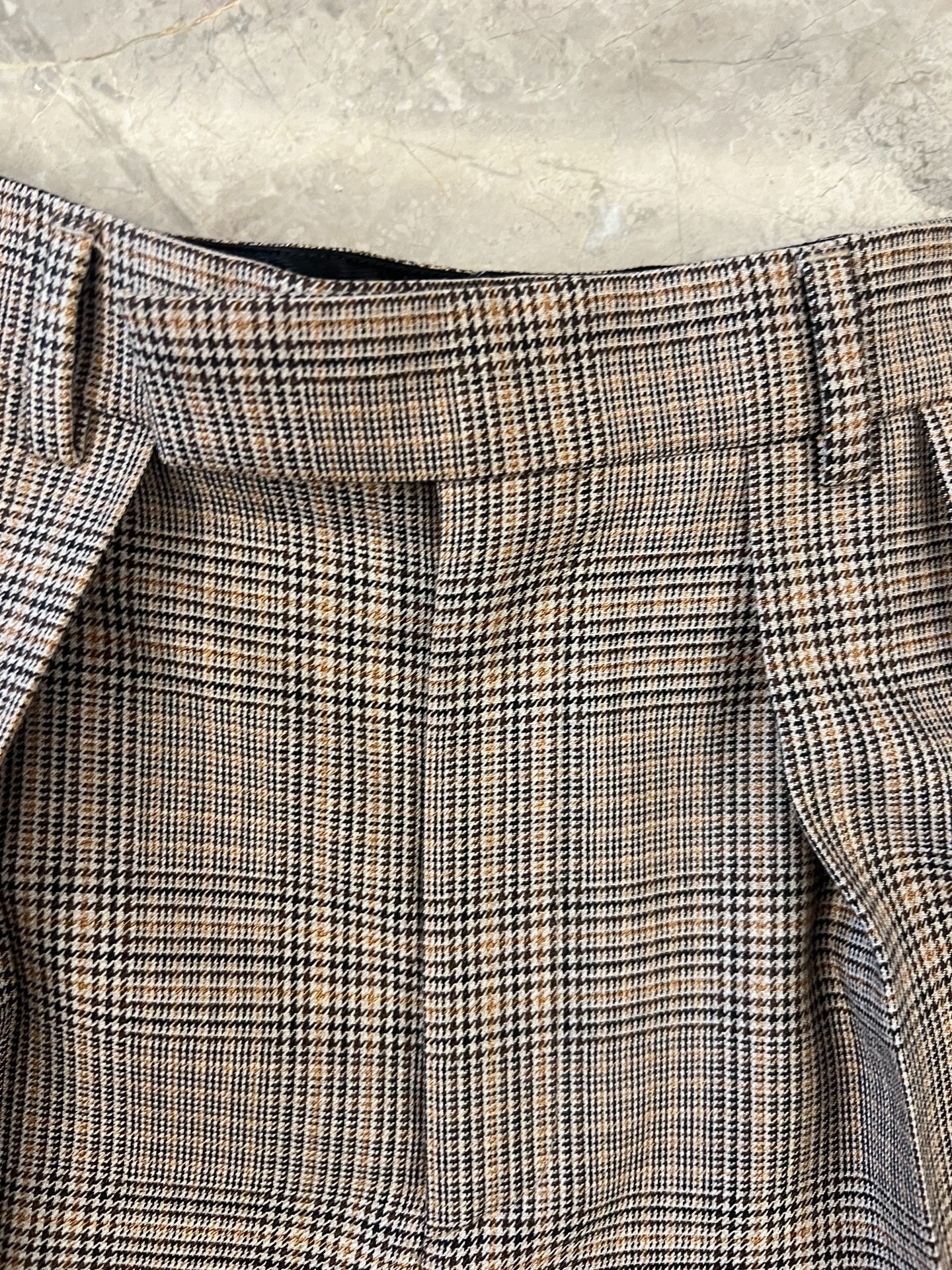 Celine Checkered Wool Casual Pants — detail