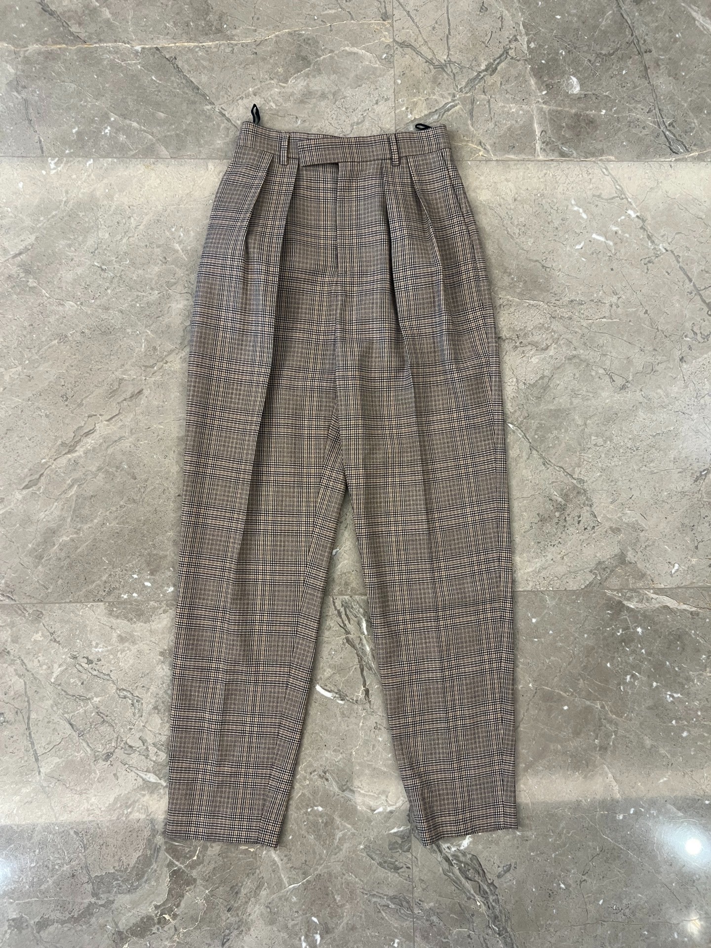Celine Checkered Wool Casual Pants