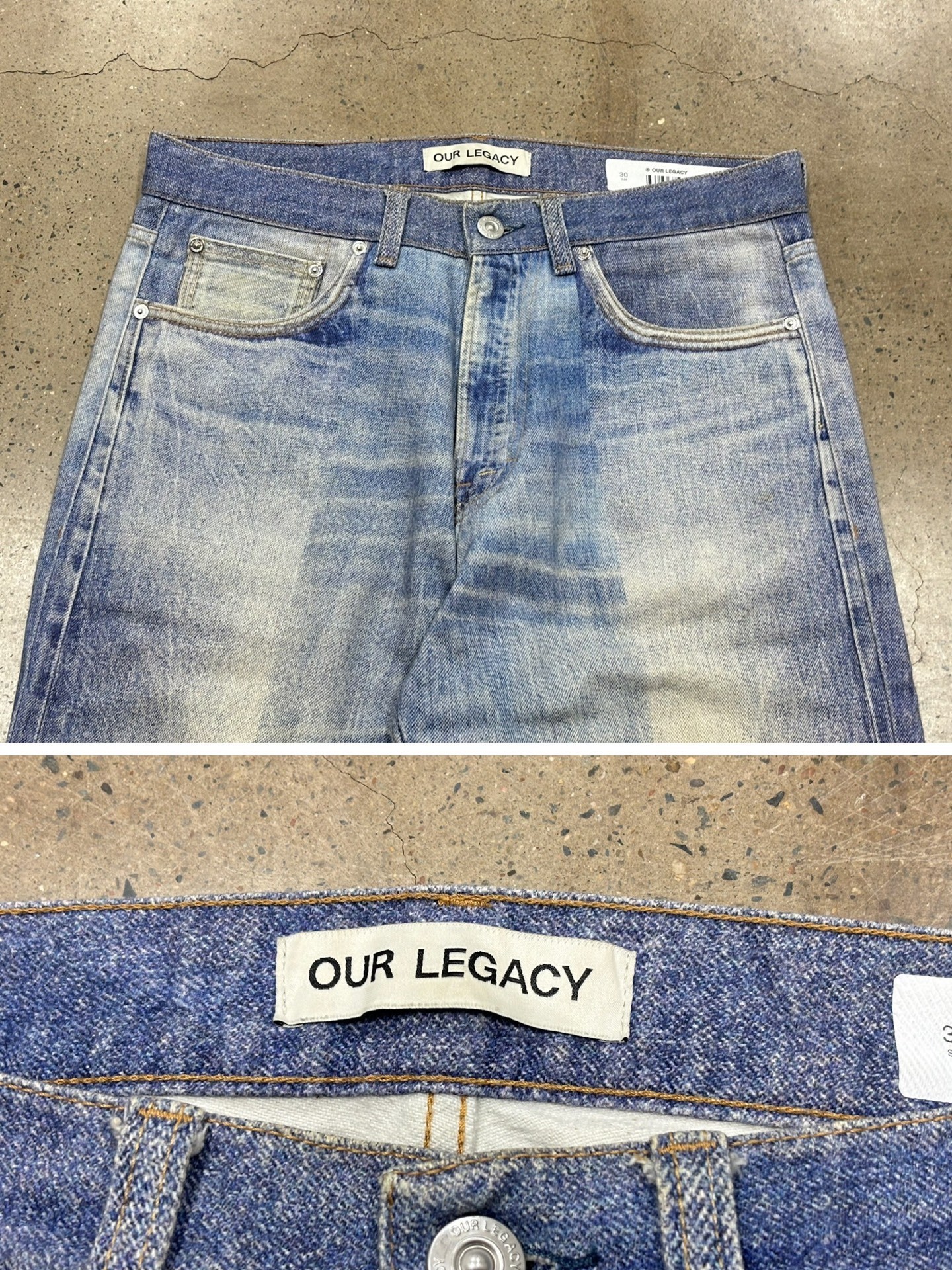 OUR LEGACY Third Cut 3D Print Jeans — label
