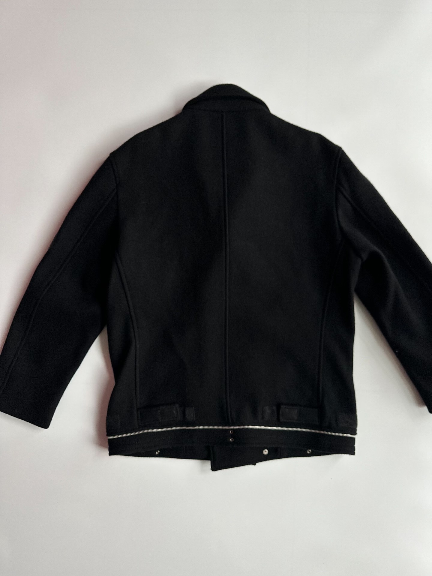 Undercover 10AW Black Wool Peacoat — label