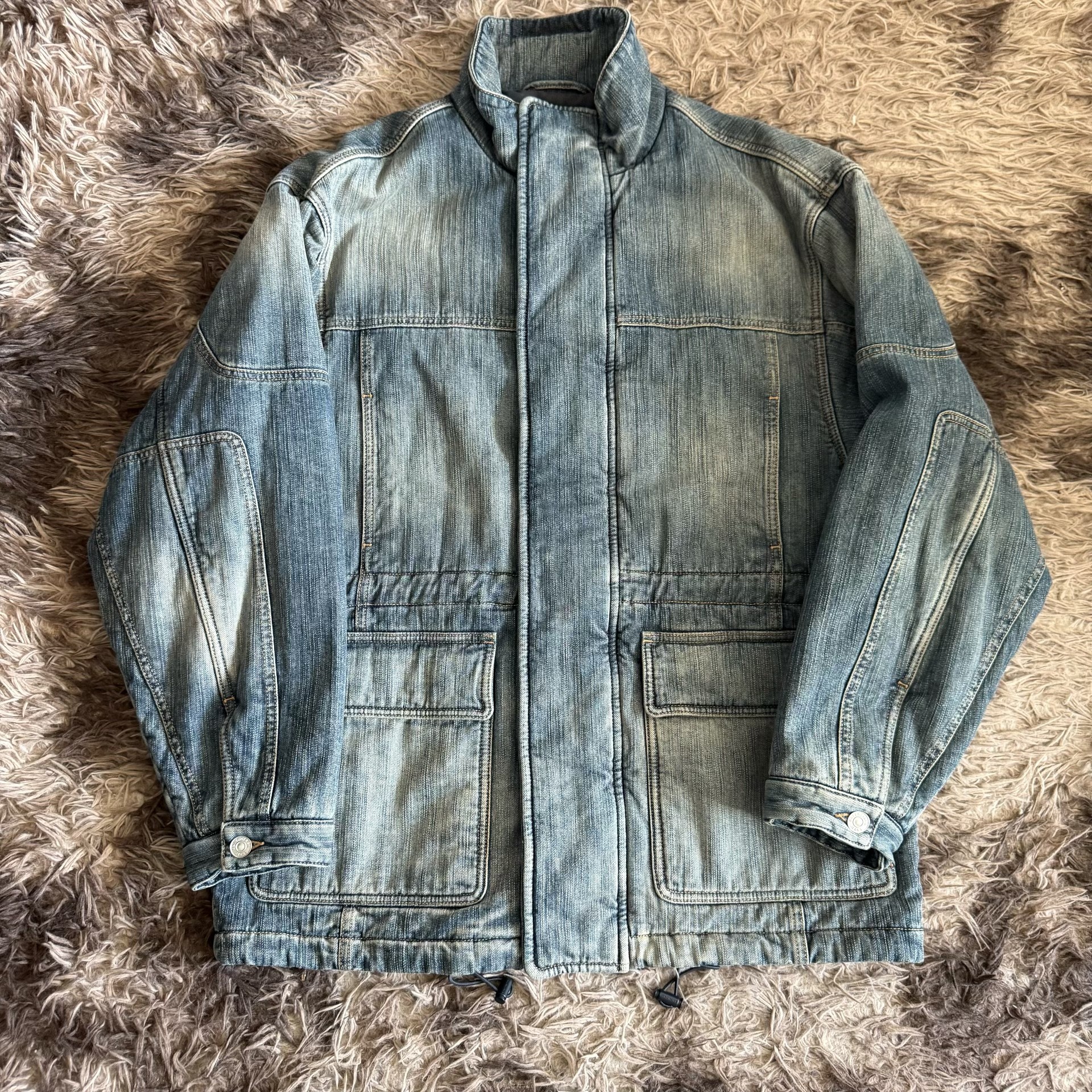 Balenciaga Light Blue Denim Parka Jacket