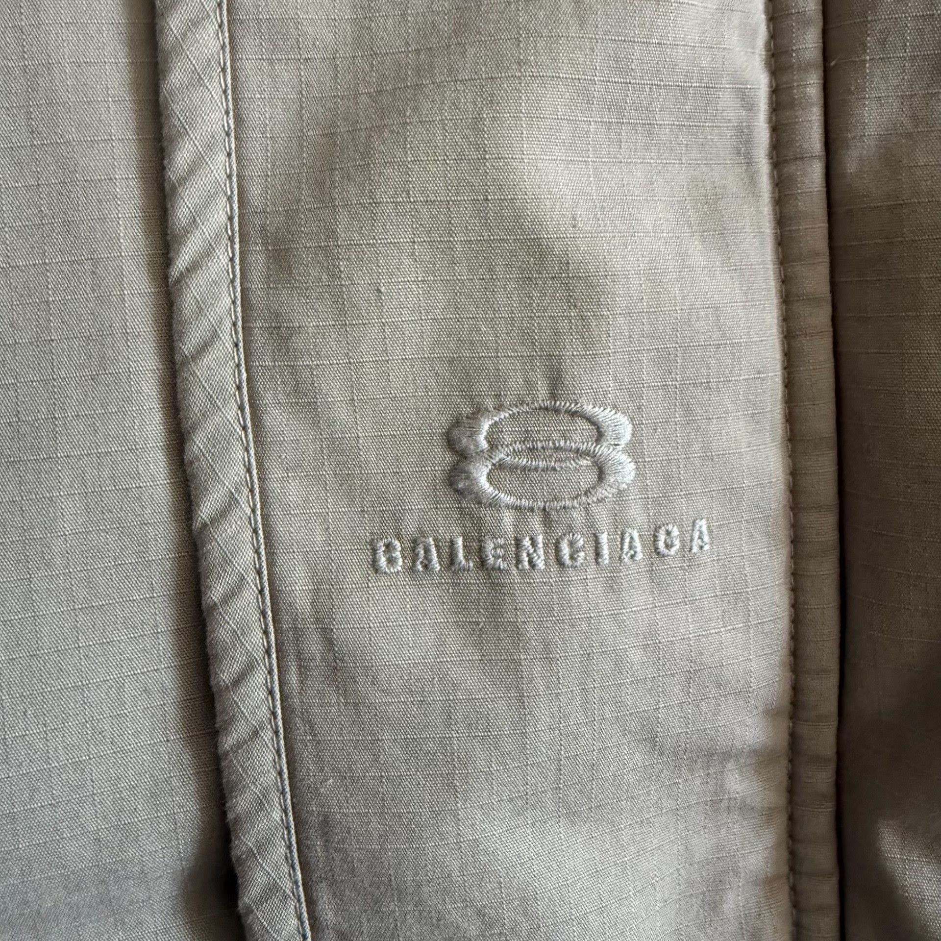 Balenciaga Hooded Lamb Fur Bomber Jacket — detail