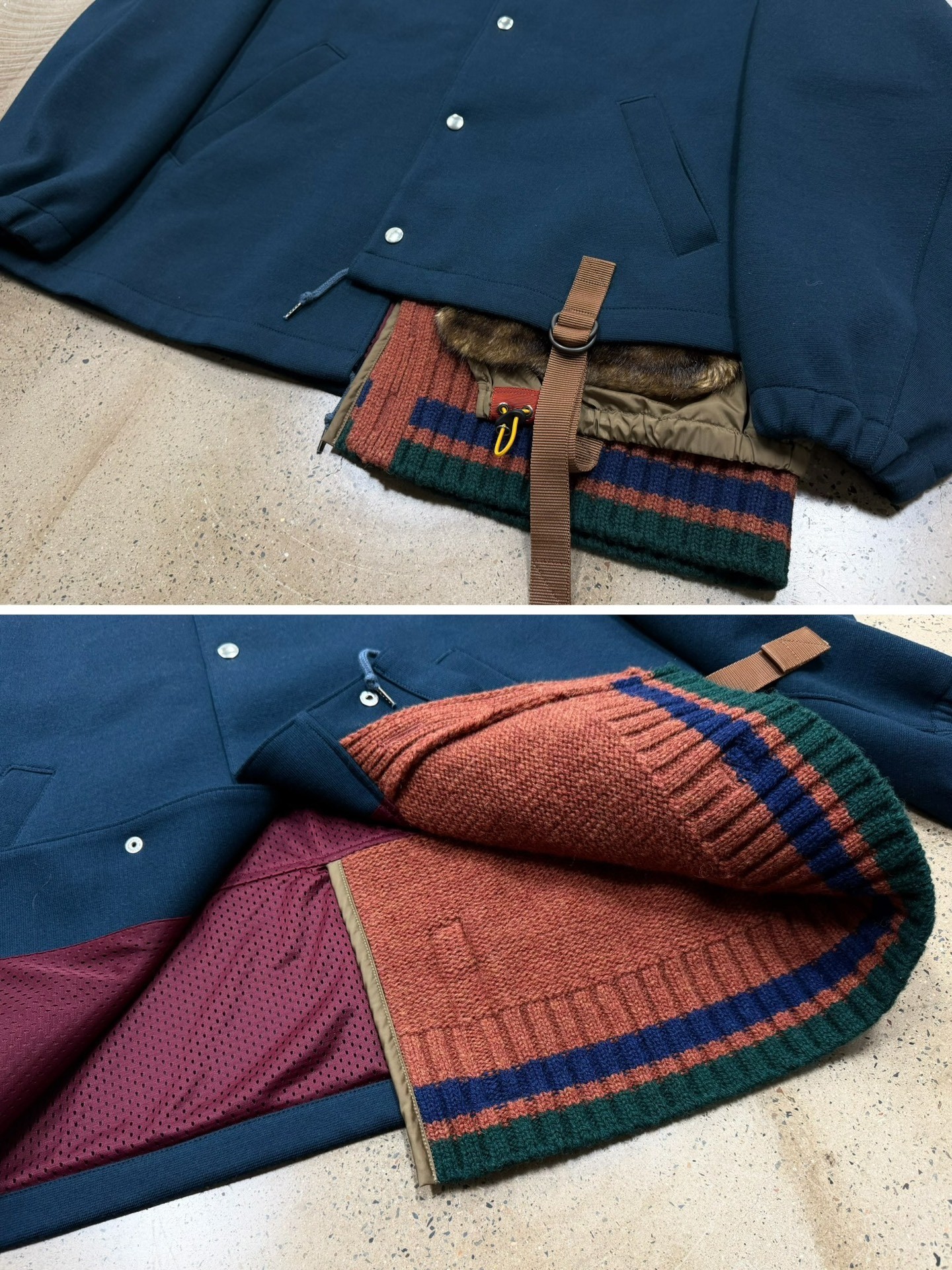Kolor 23AW Deconstructed Wool Coach Jacket — label