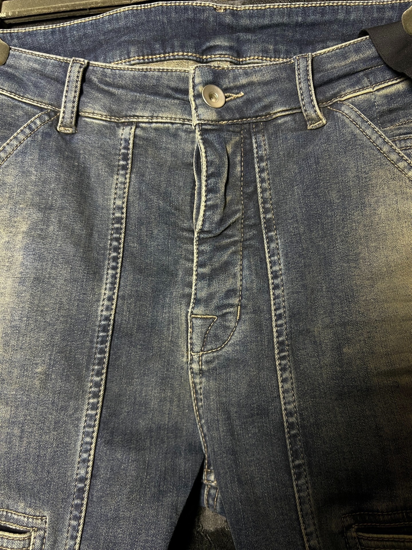 Rick Owens 23SS Mud-Dyed Gradient Motorcycle Jeans — back