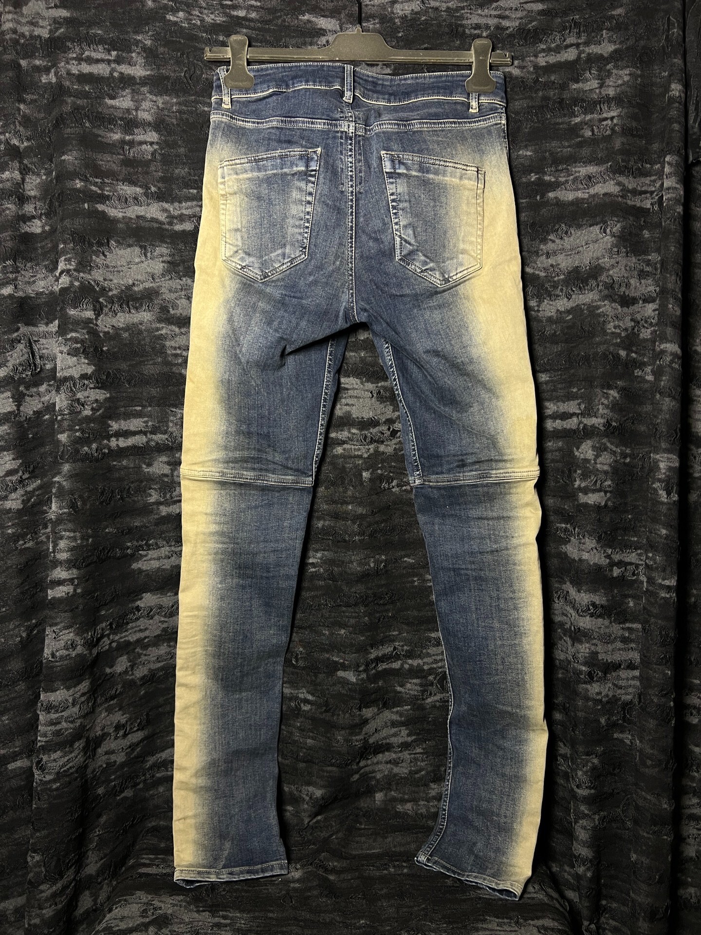 Rick Owens 23SS Mud-Dyed Gradient Motorcycle Jeans — front