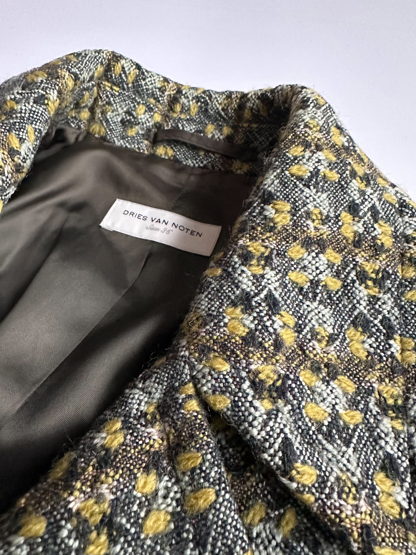 Dries Van Noten Tweed Blazer — front