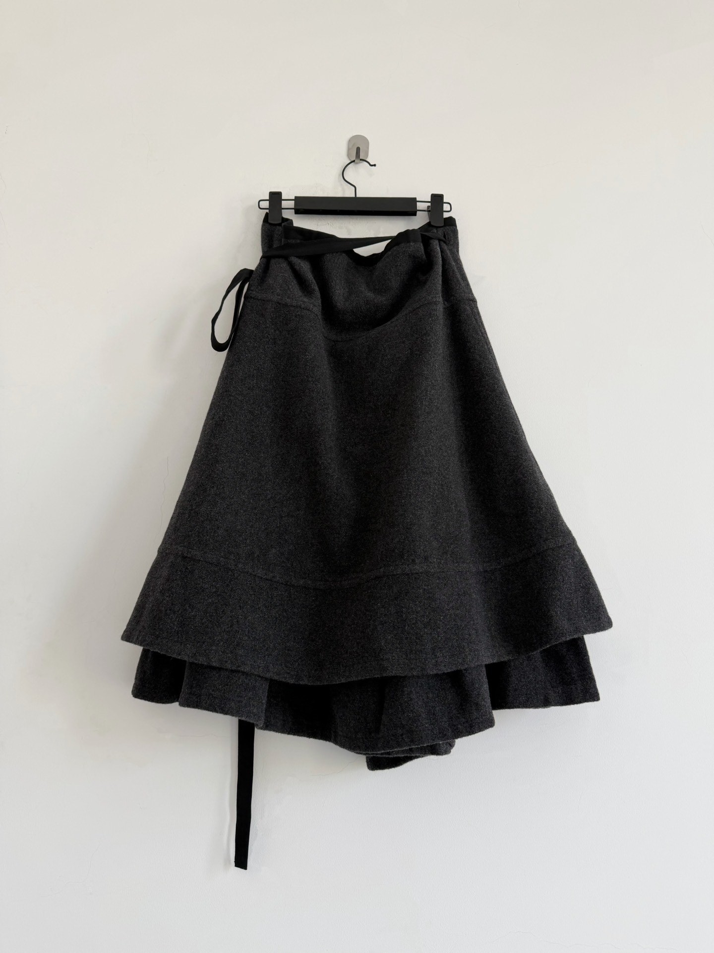 Comme des Garcons Tricot Tiered Wool Skirt — front