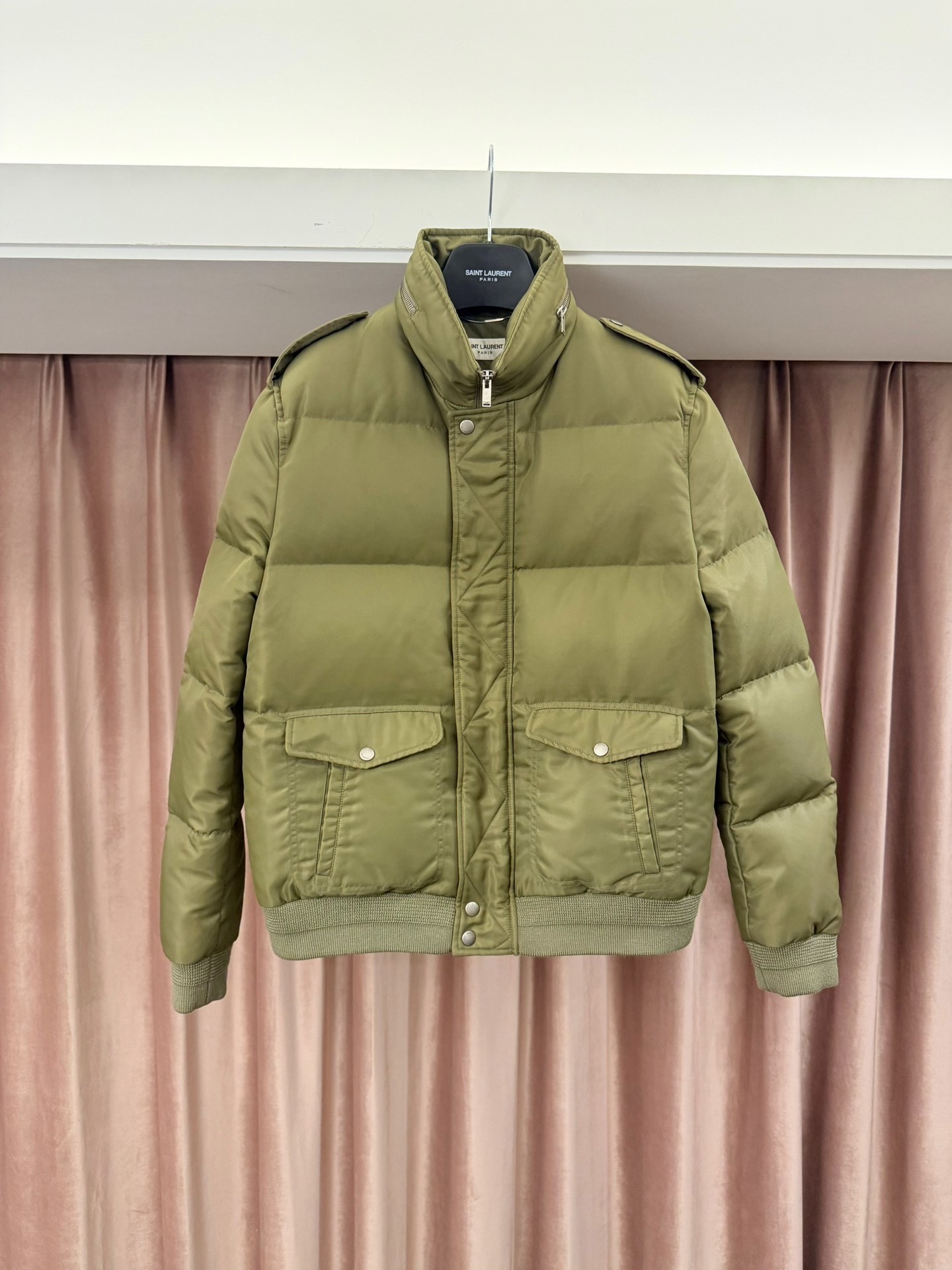 Saint Laurent Green Puffer Jacket