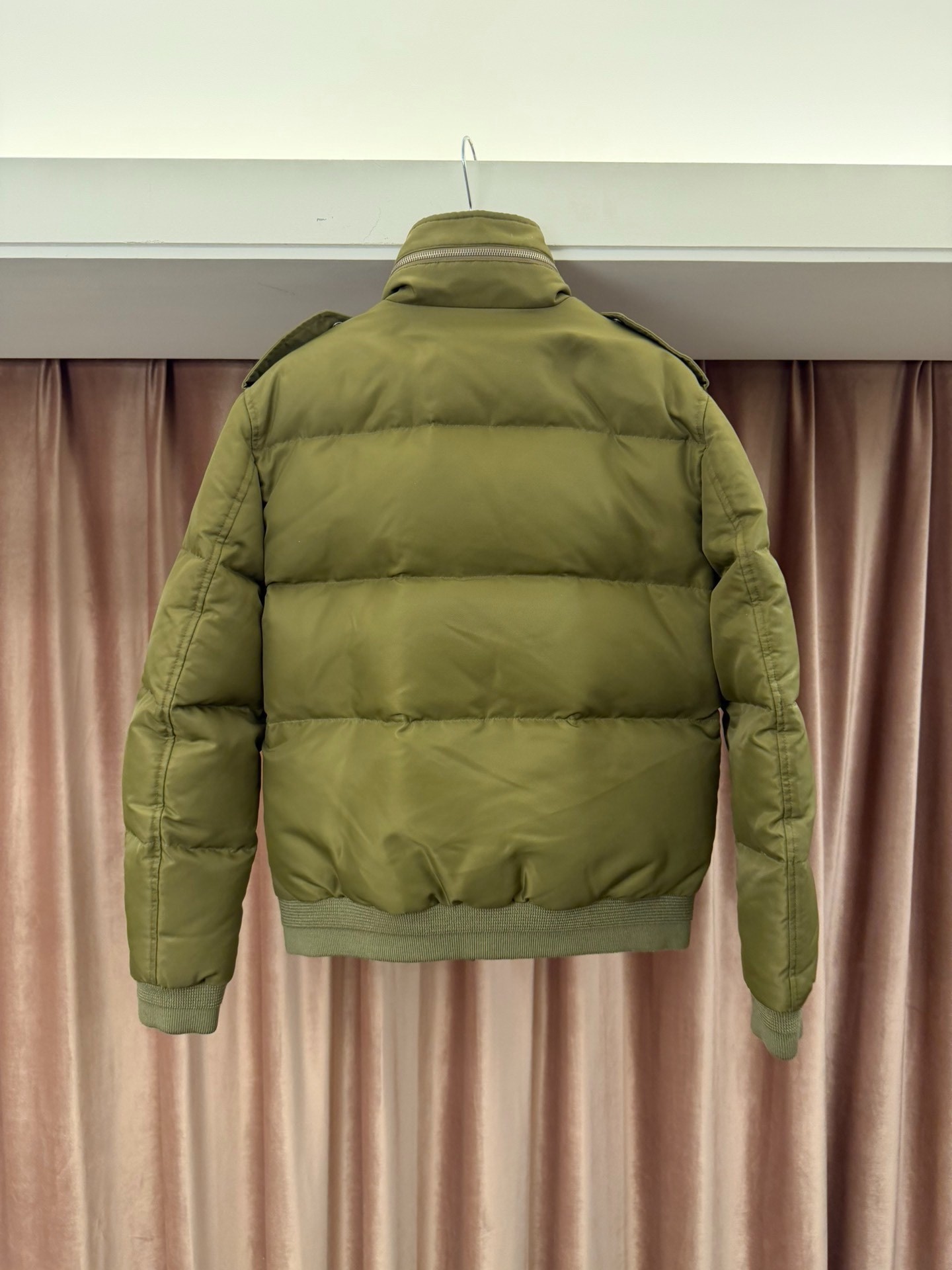 Saint Laurent Green Puffer Jacket — front