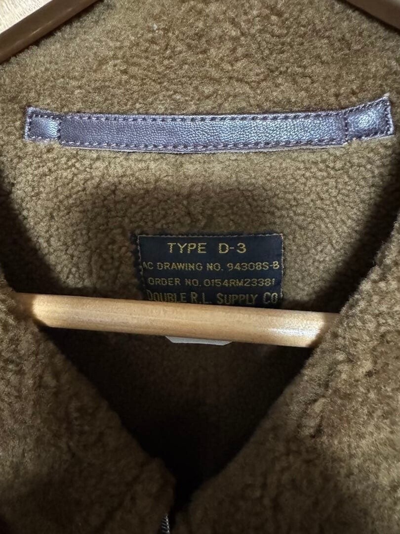 RRL Shearling Aviator Jacket — detail