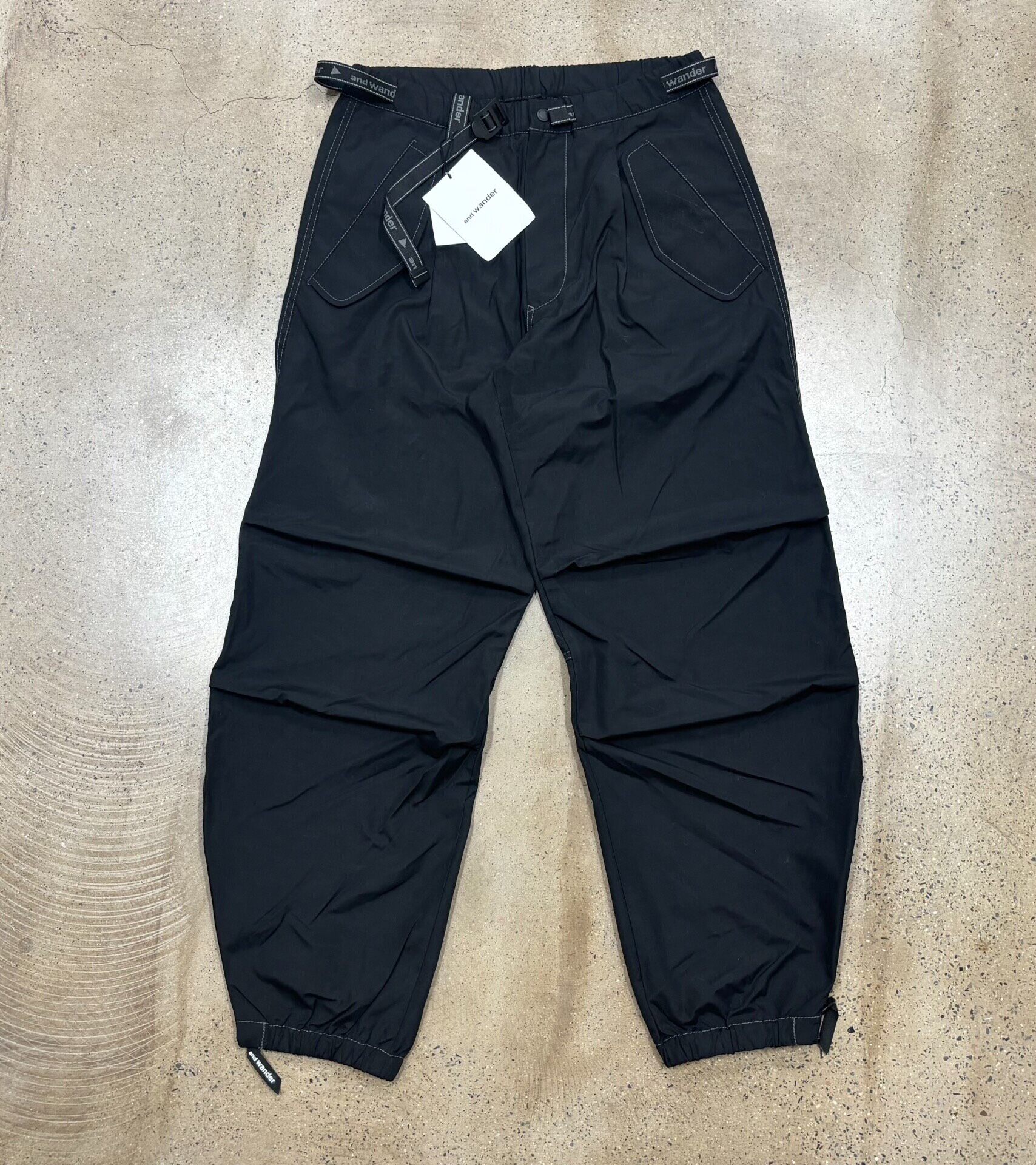 and Wander 24AW Parachute Cargo Pants