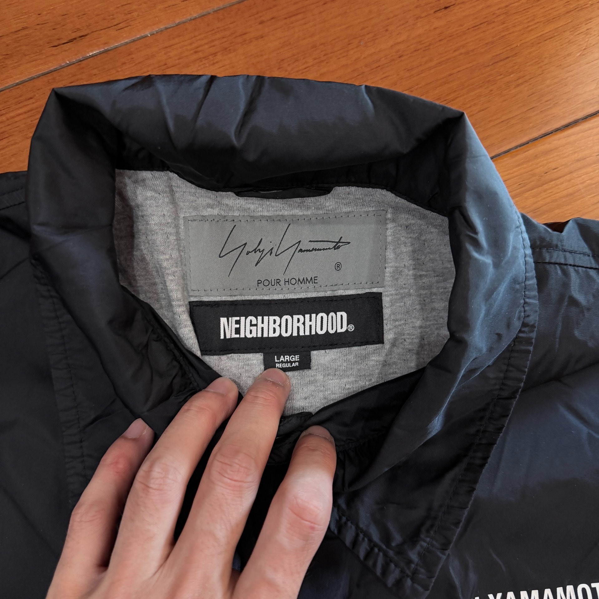 Neighborhood x Yohji FW25 Windbreaker Jacket — label