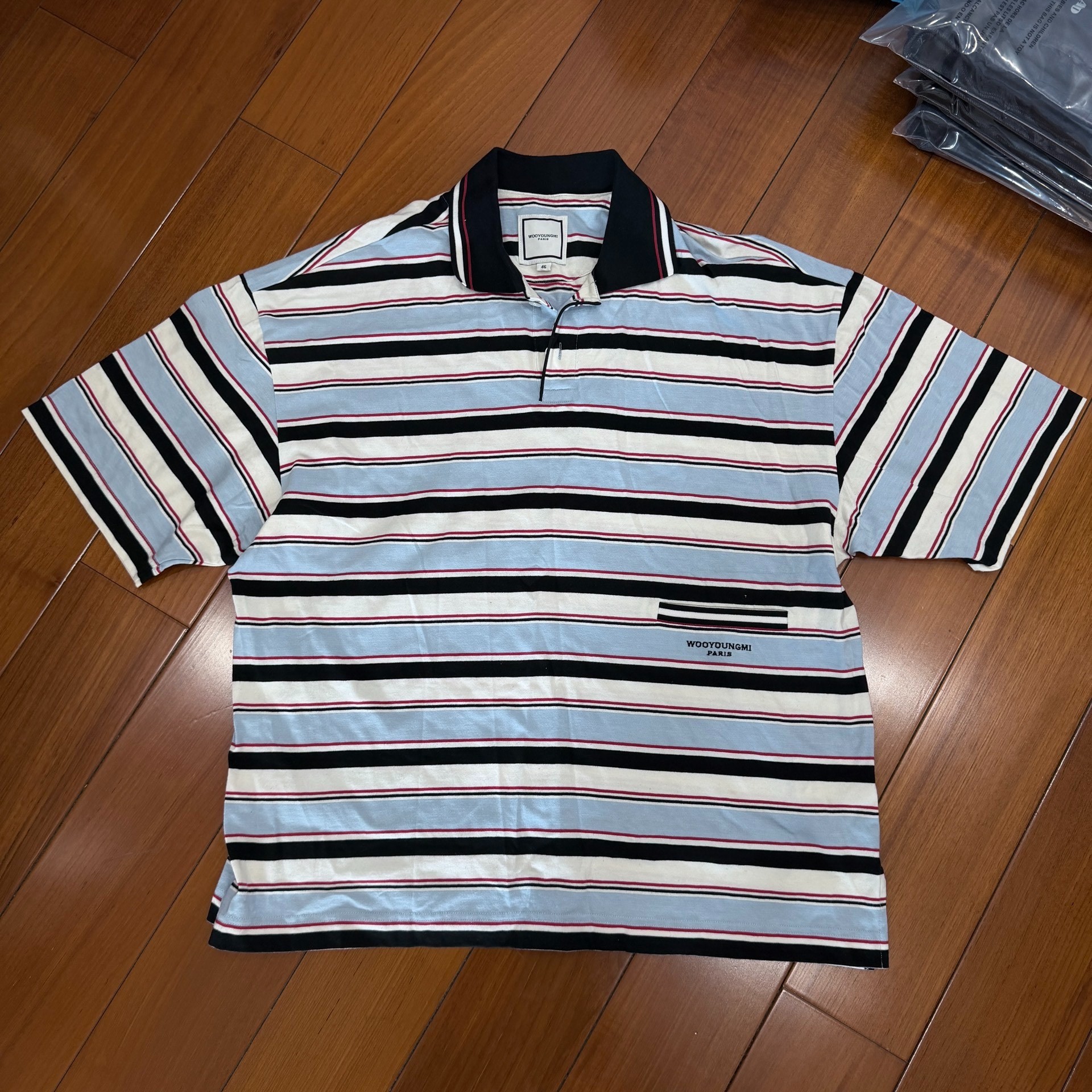 Wooyoungmi Striped Short-Sleeve Polo