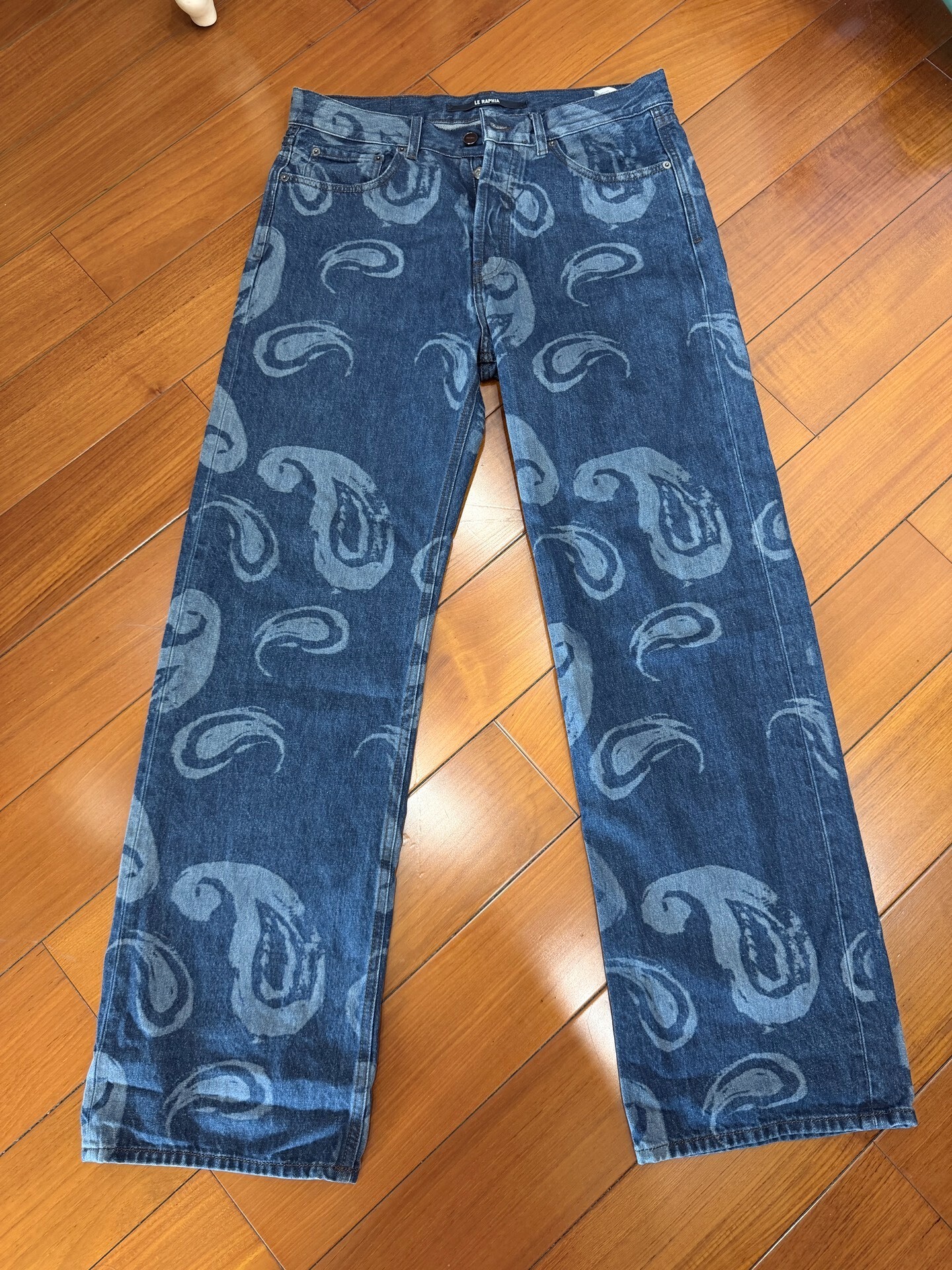 Jacquemus Paisley Wide-Leg Denim Jeans