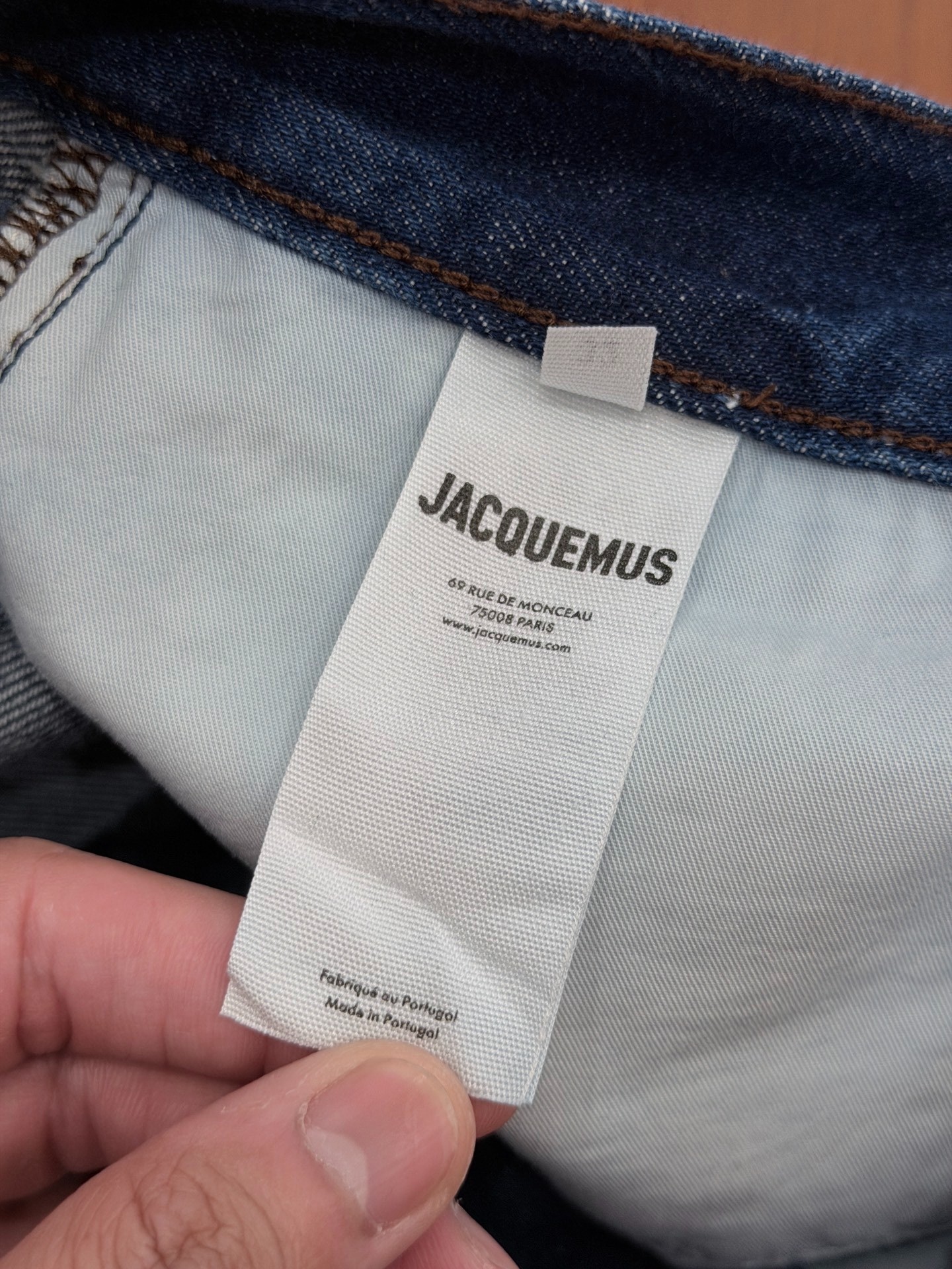 Jacquemus Paisley Wide-Leg Denim Jeans — label