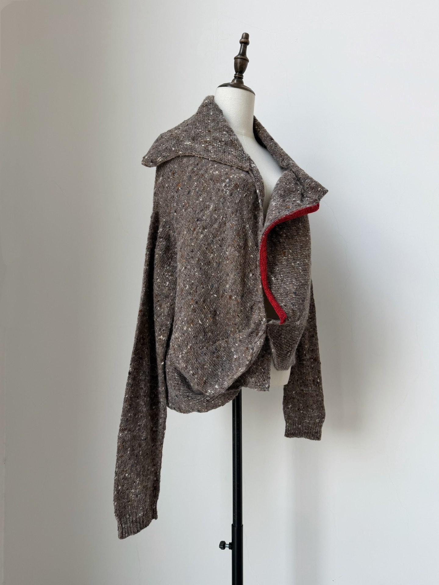 Y's Wool Blend Knit Cardigan — front