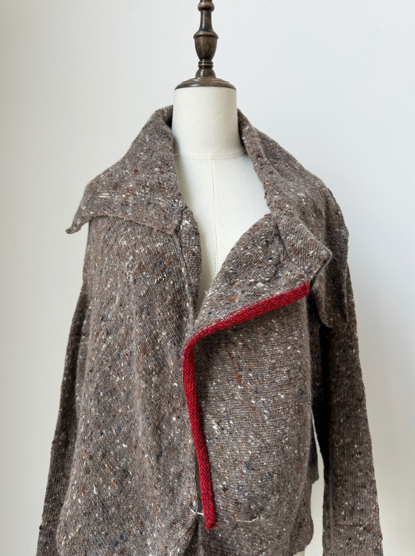 Y's Wool Blend Knit Cardigan — back