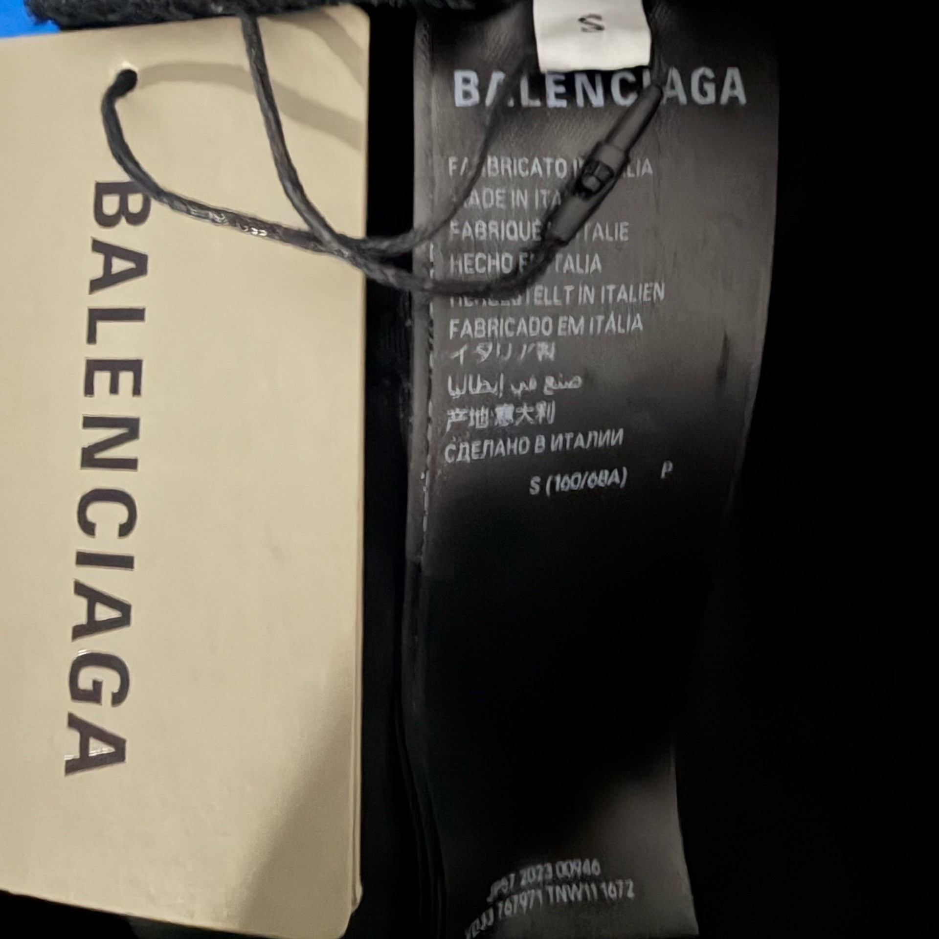 Balenciaga Dark Wide-Leg Cargo Jeans — back