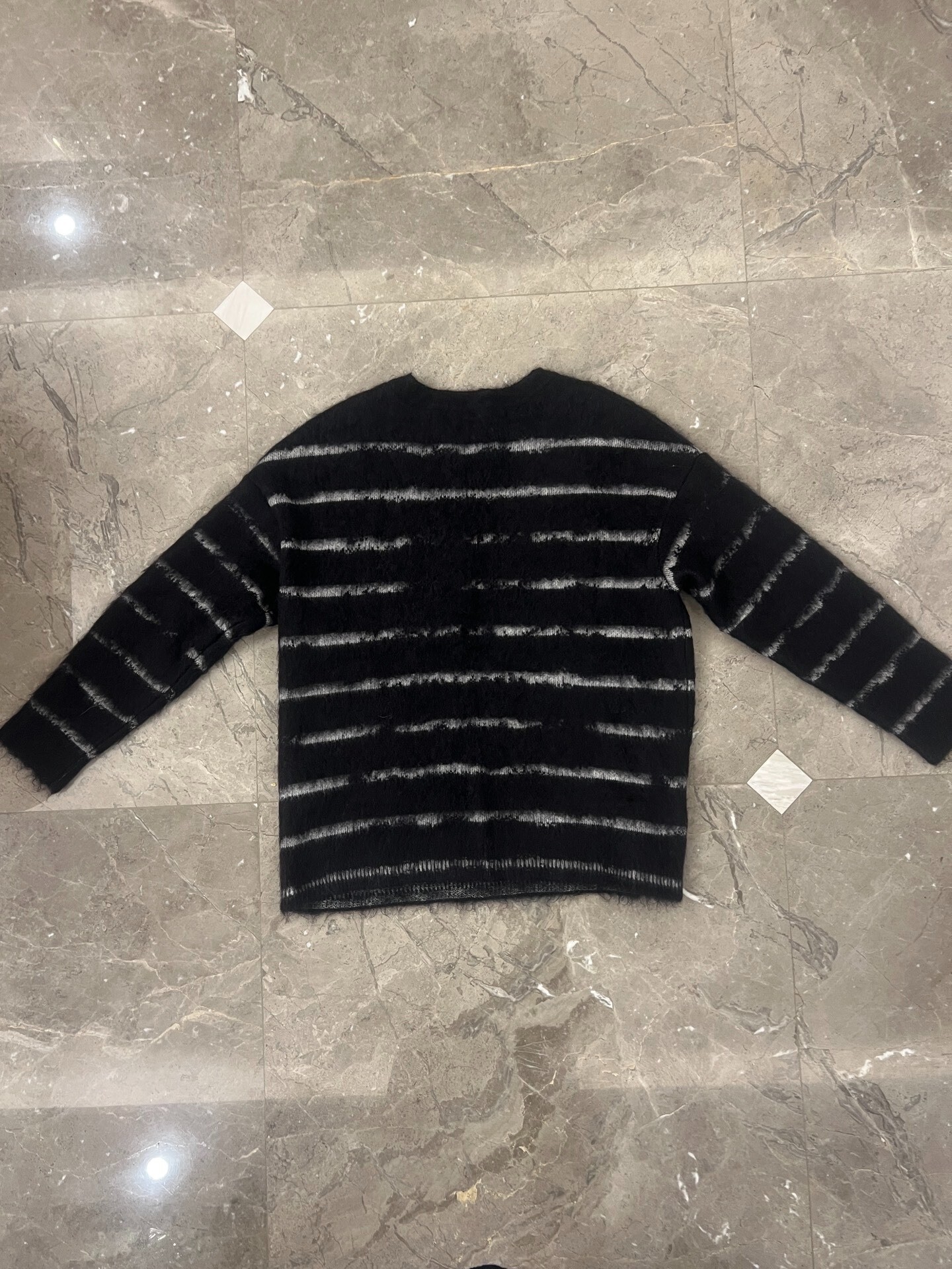 Saint Laurent Striped Mohair Sweater — back