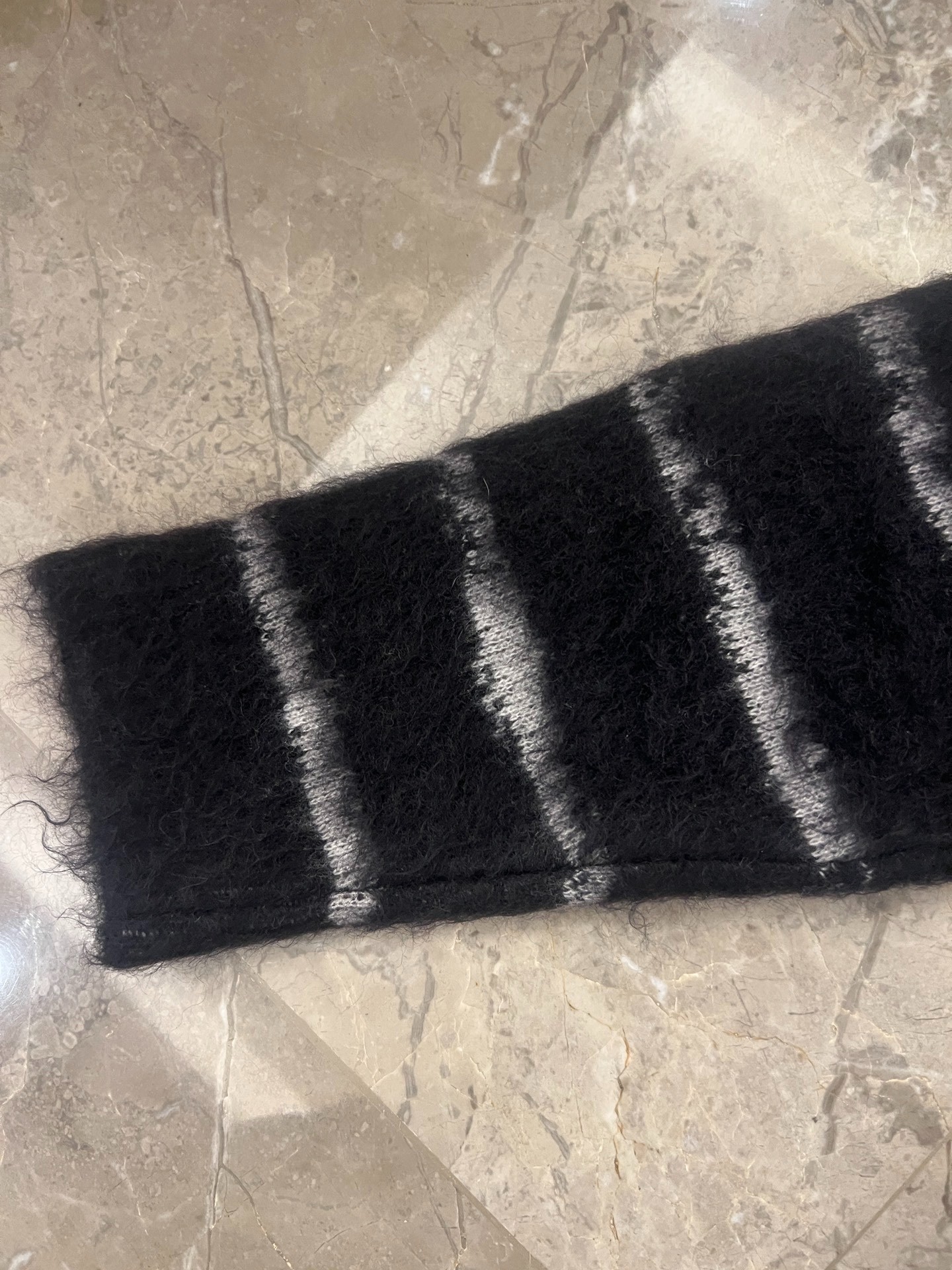 Saint Laurent Striped Mohair Sweater — front