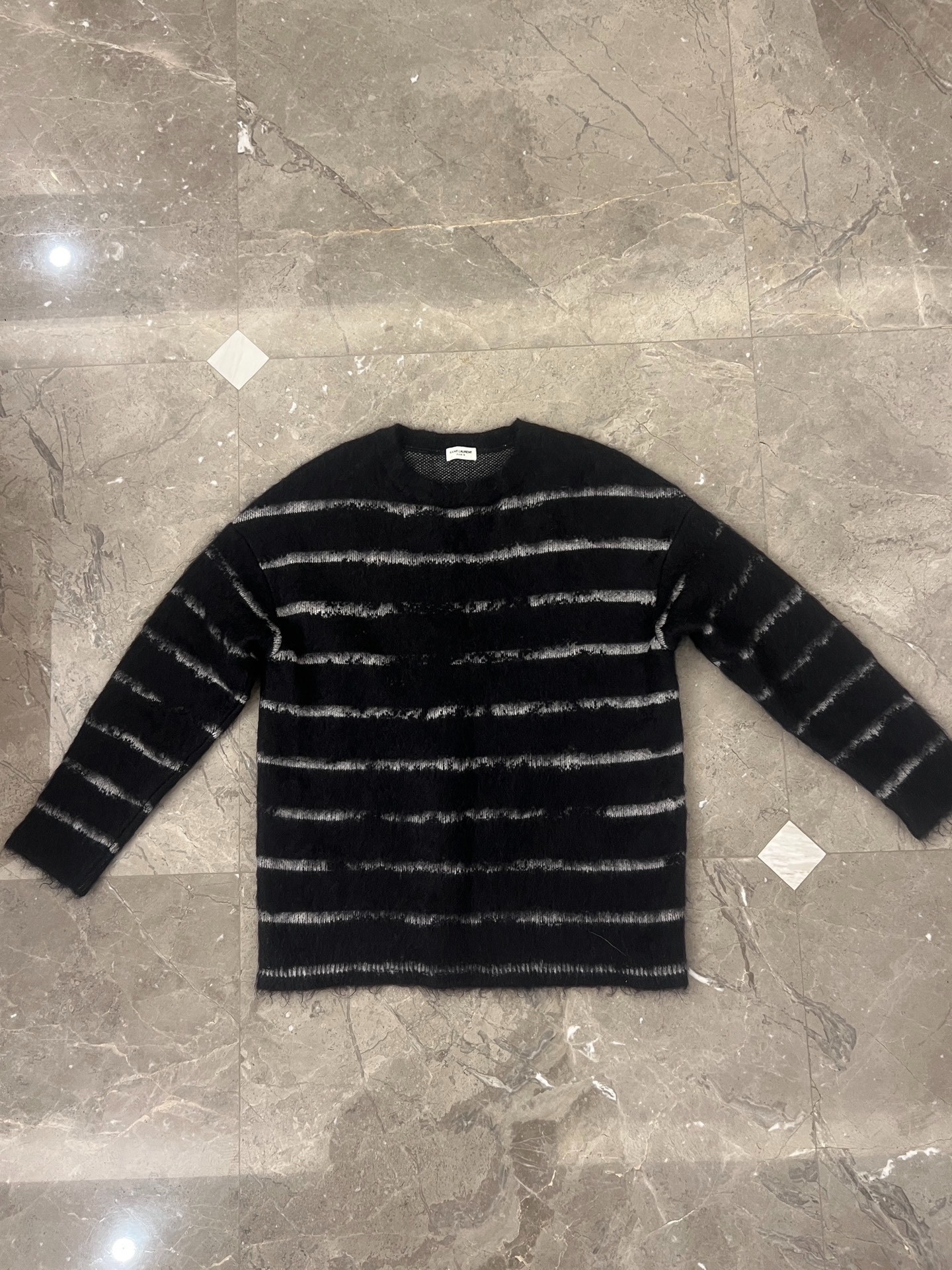 Saint Laurent Striped Mohair Sweater