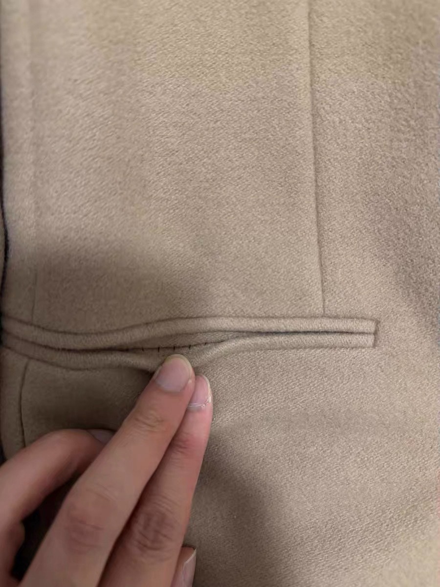 Saint Laurent Camel Wool Cashmere Coat — detail