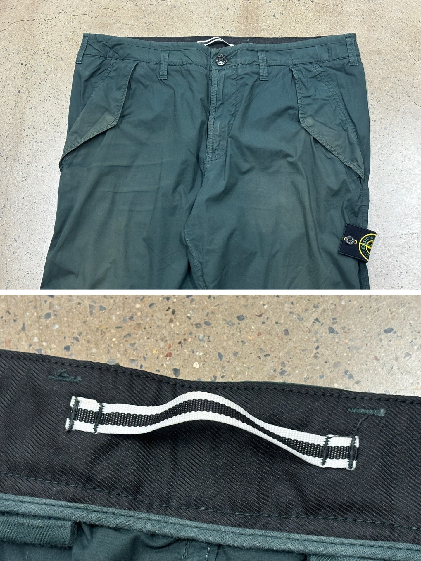 Stone Island Tie-Dye Cargo Pants W34 — detail