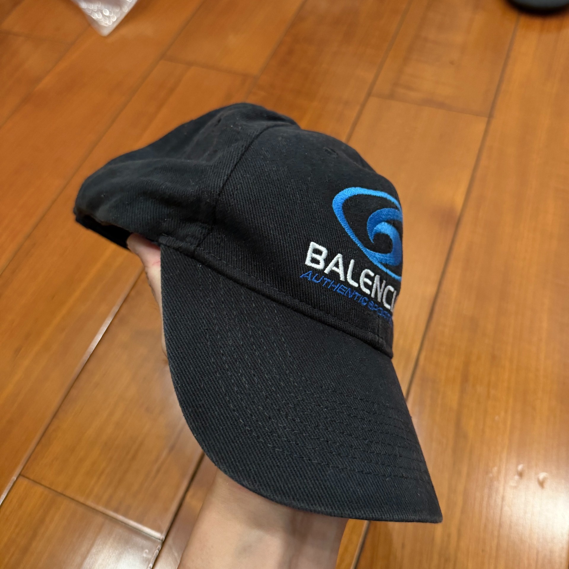 Balenciaga Black Baseball Cap — front
