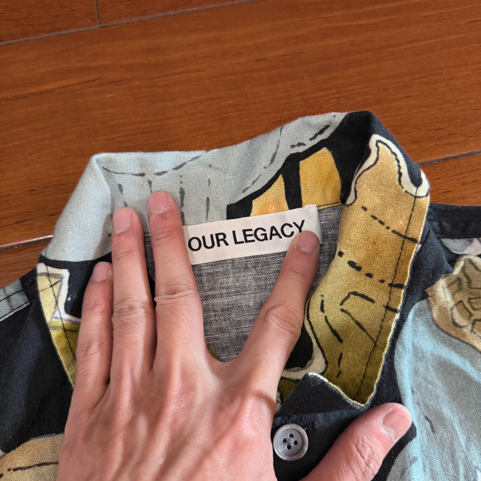 Our Legacy Sunflower Graffiti Short-Sleeve Shirt — back