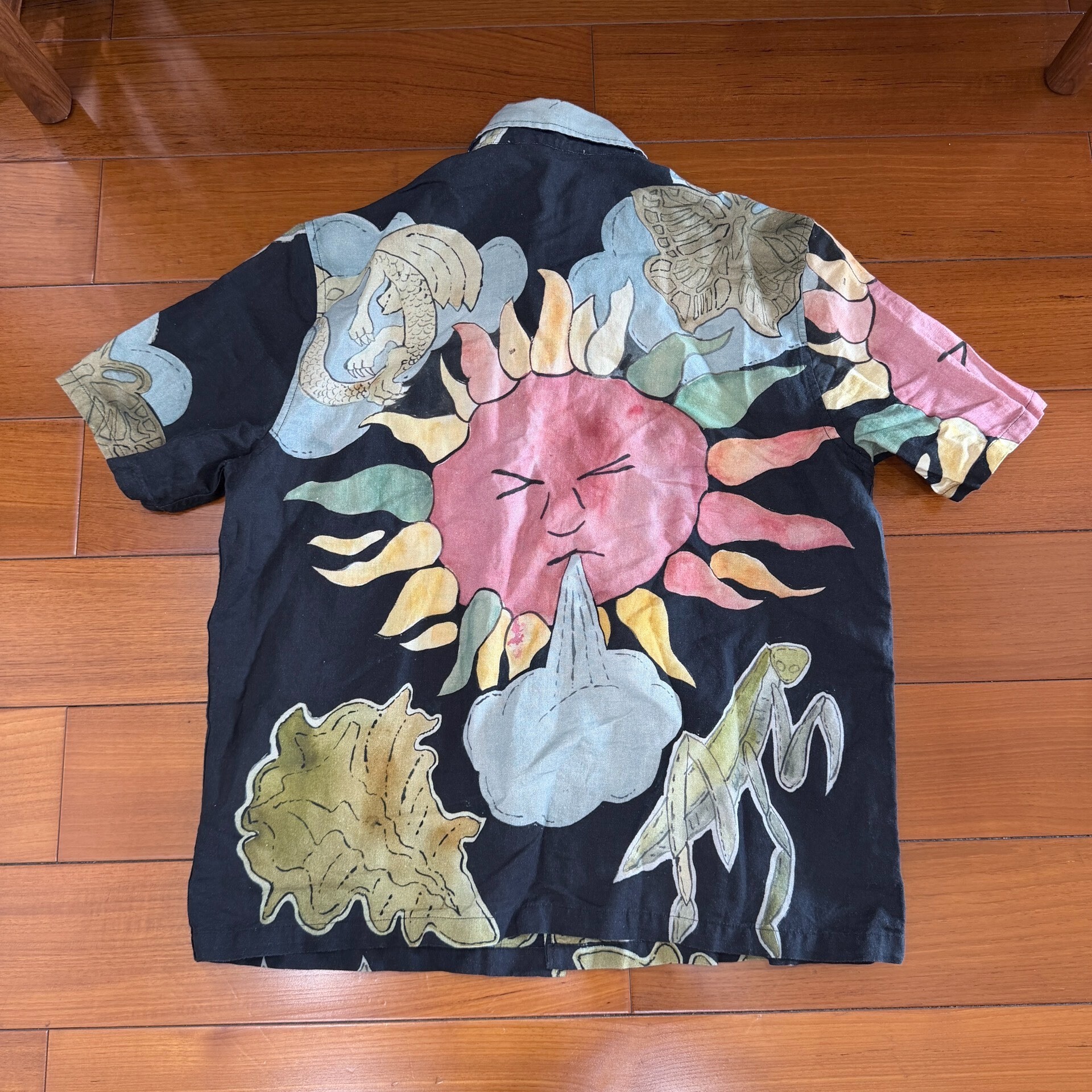 Our Legacy Sunflower Graffiti Short-Sleeve Shirt — front