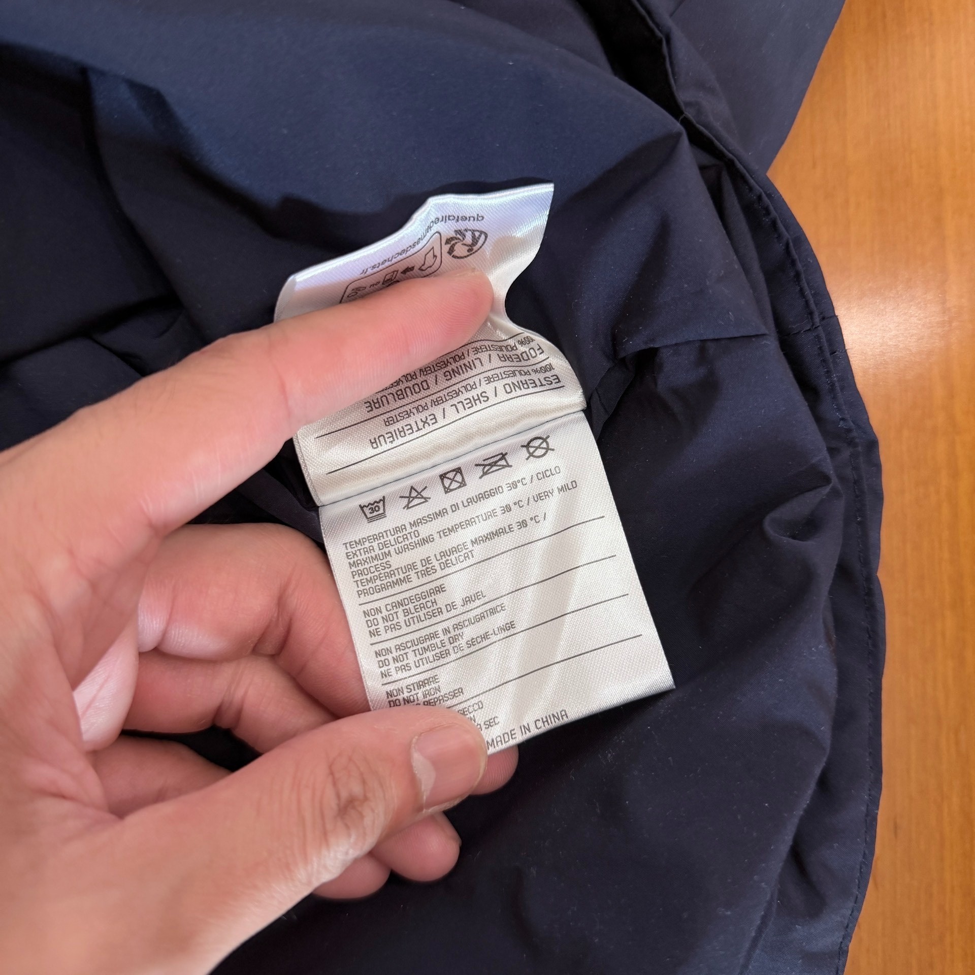 Autry Navy Nylon Coach Jacket — back
