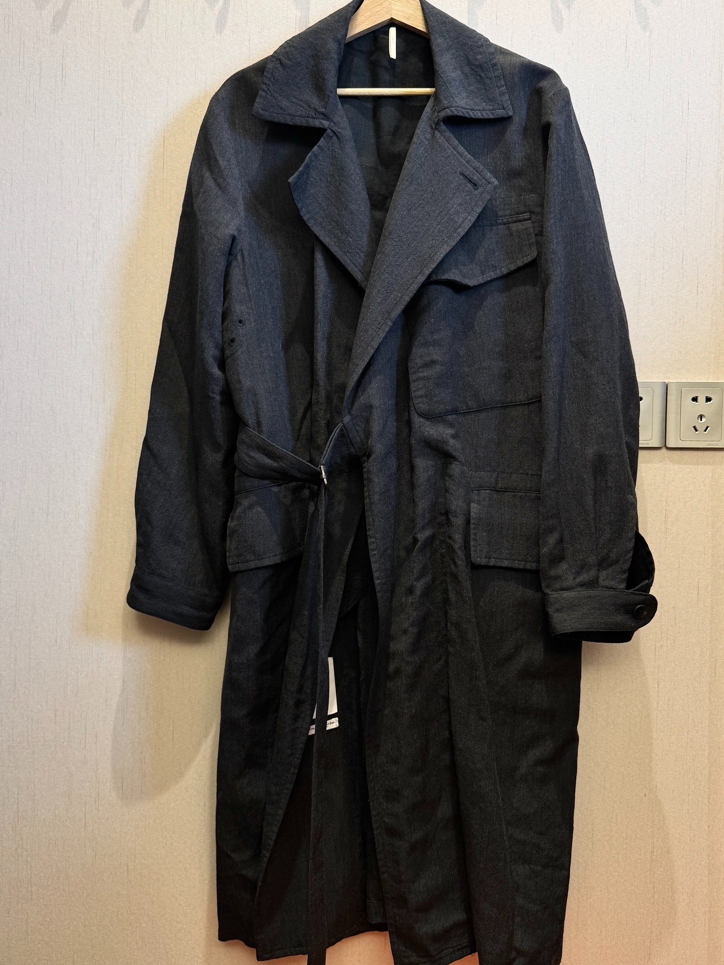 Sus-sous Motorbike Wool Linen Coat