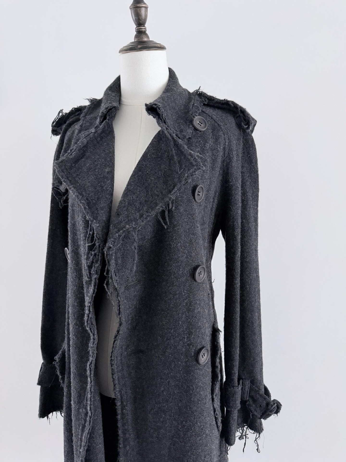 Junya Watanabe 03FW Distressed Wool Trench Coat