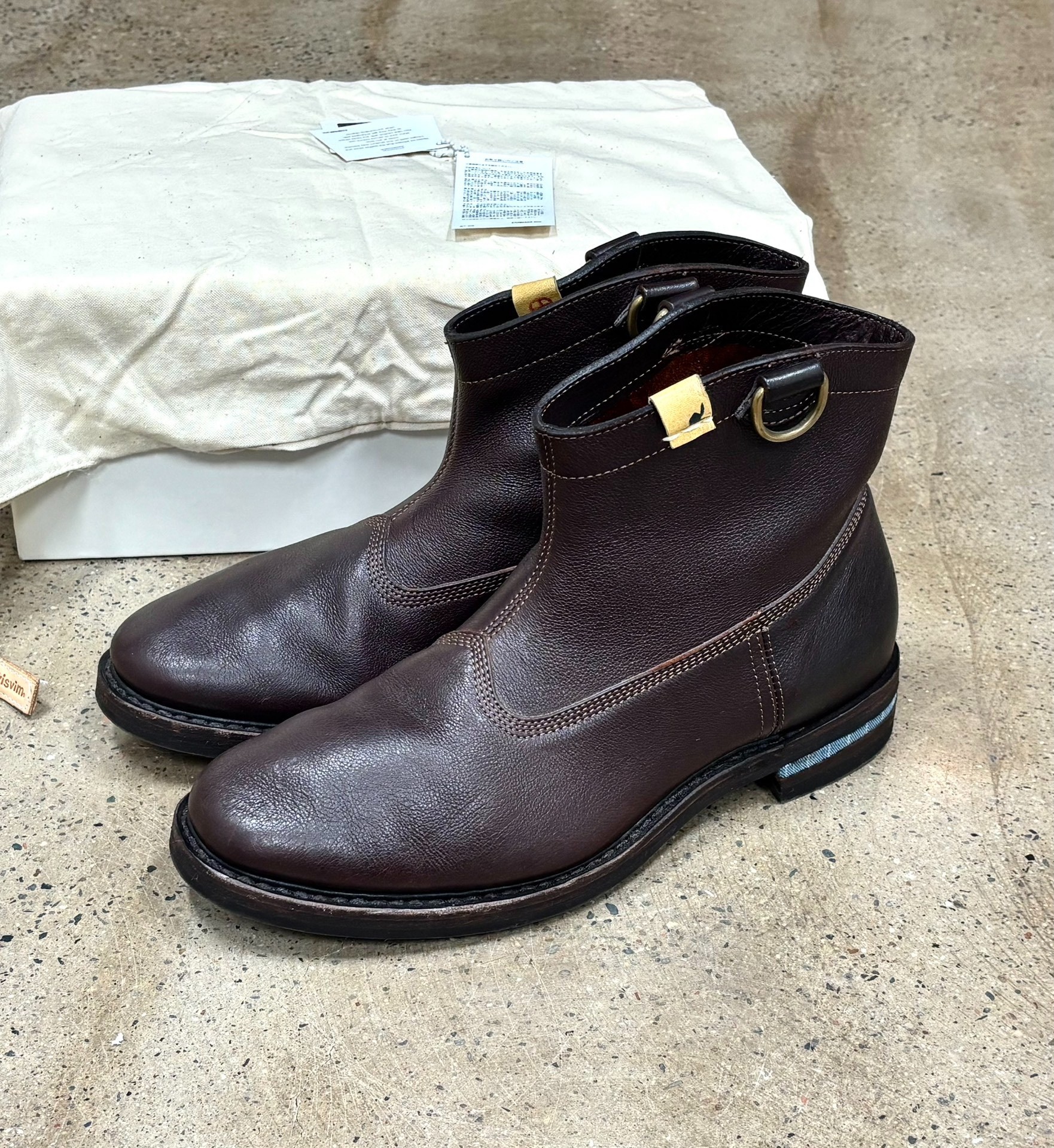 Visvim D-Ring Dark Brown Leather Boots