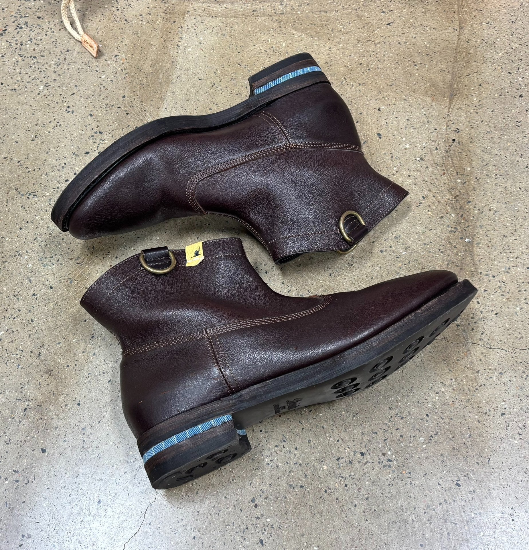 Visvim D-Ring Dark Brown Leather Boots — front