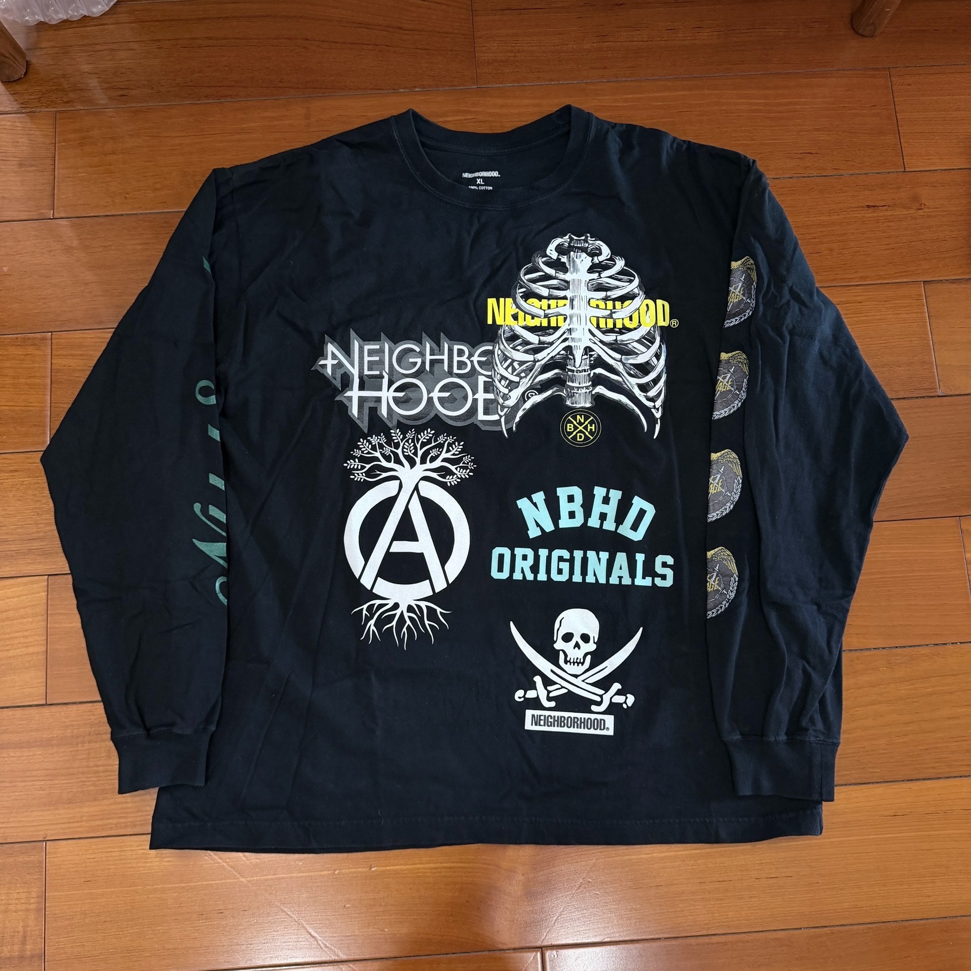 Neighborhood Skeleton Graphic Long Sleeve Shirt