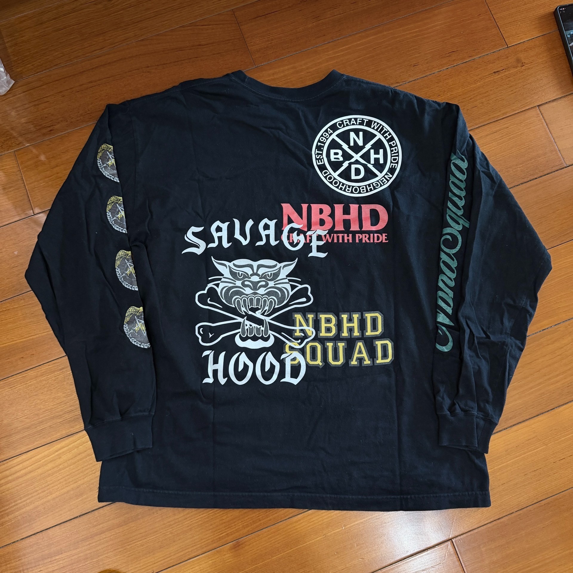Neighborhood Skeleton Graphic Long Sleeve Shirt — front