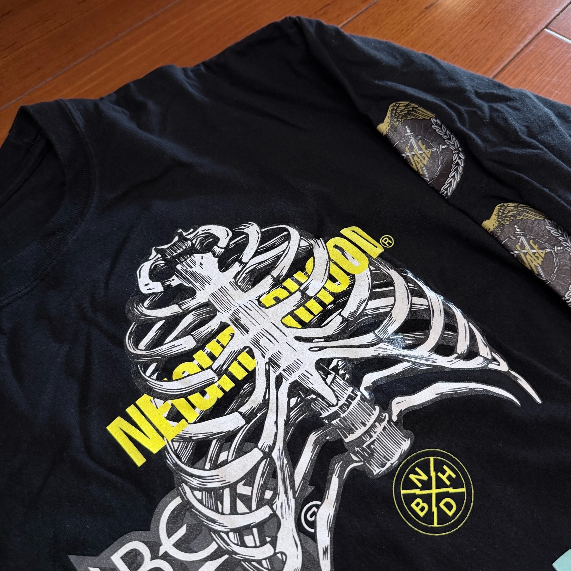 Neighborhood Skeleton Graphic Long Sleeve Shirt — detail
