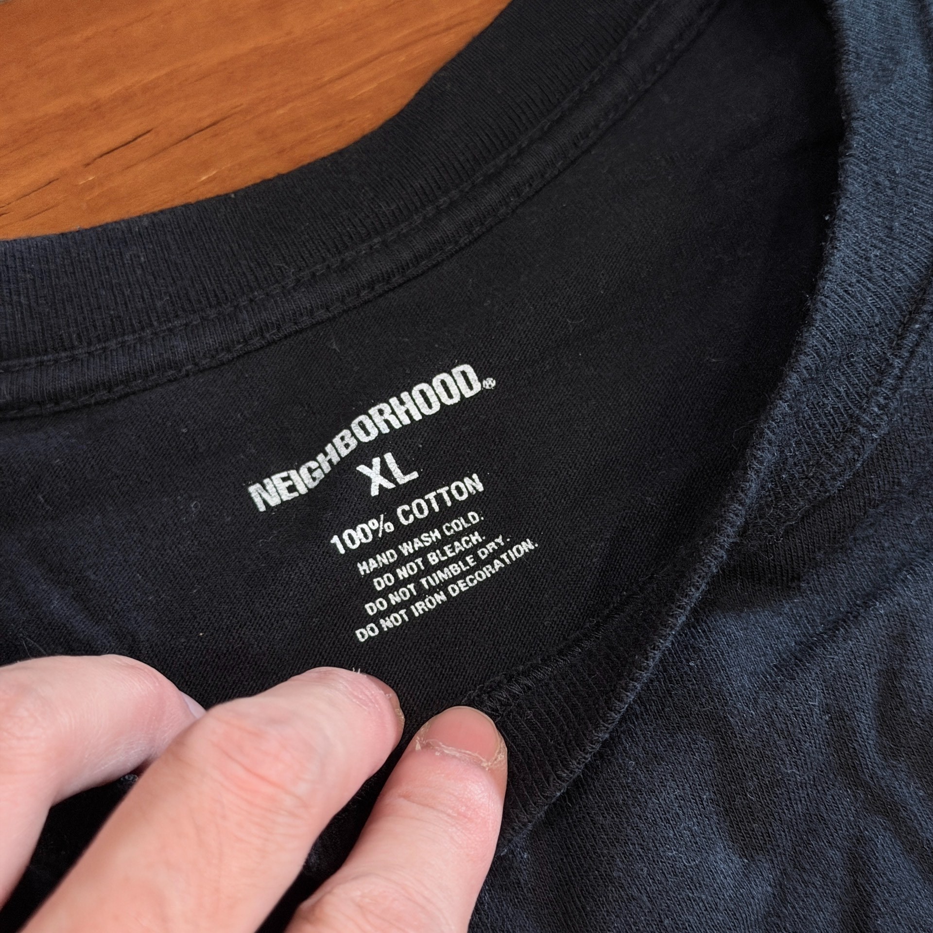 Neighborhood Skeleton Graphic Long Sleeve Shirt — label
